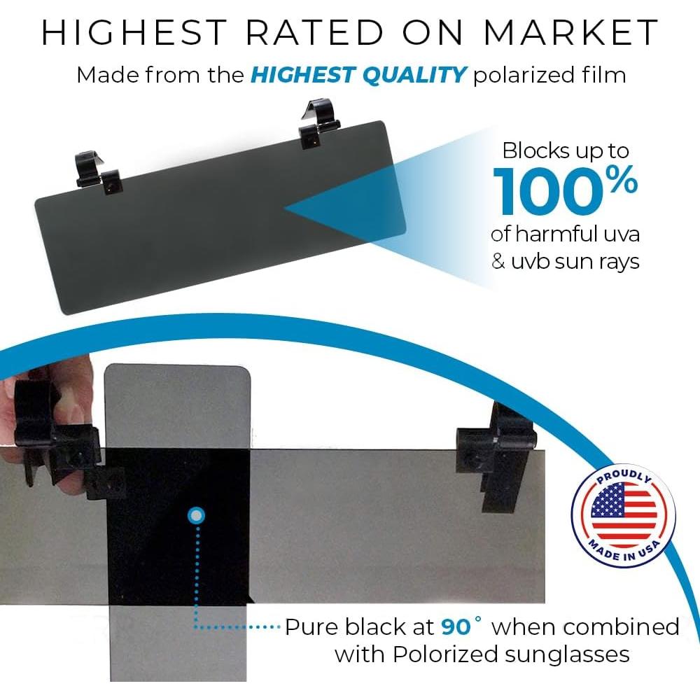 Extensor de Visera Polarizada Glare Guard MaxView 38x12.7cm