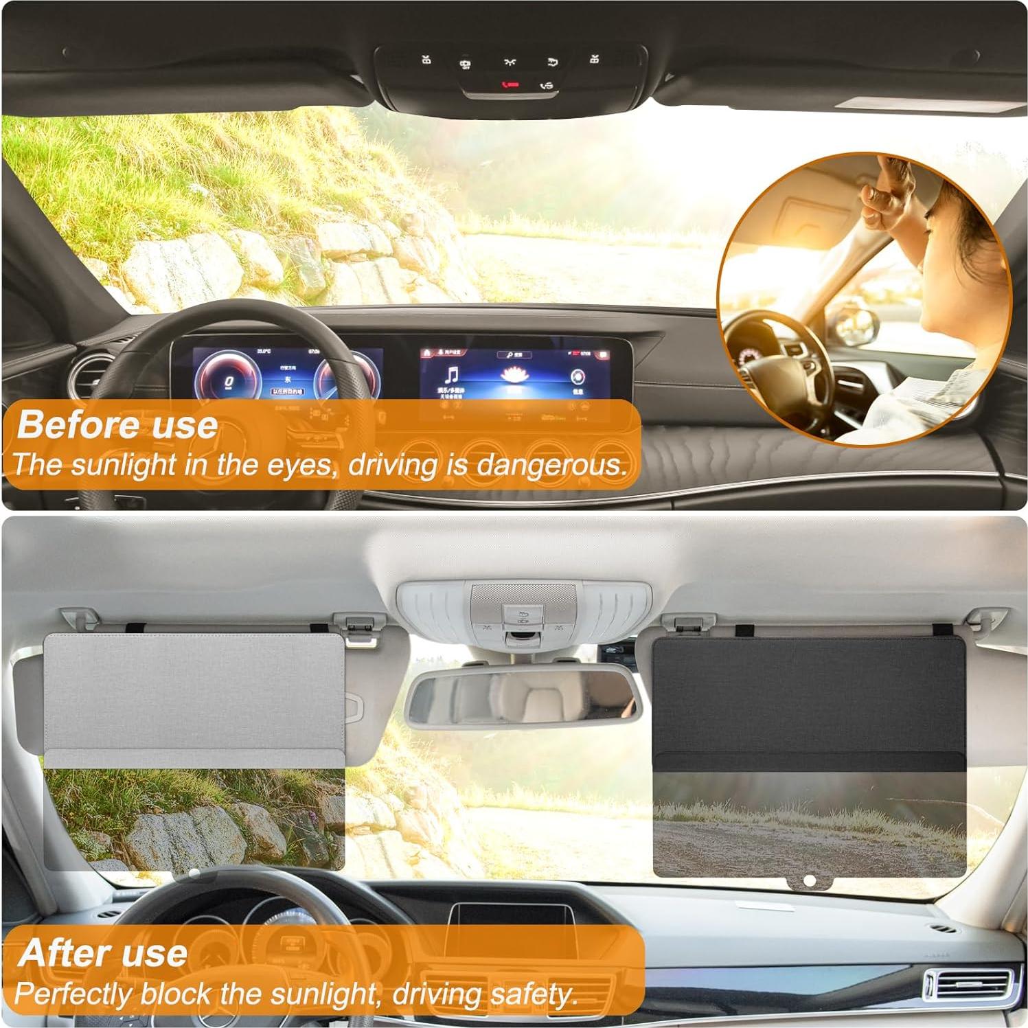 Extensor de Visera Solar MAGTSMEI Negro, Anti-Deslumbrante, Ajustable