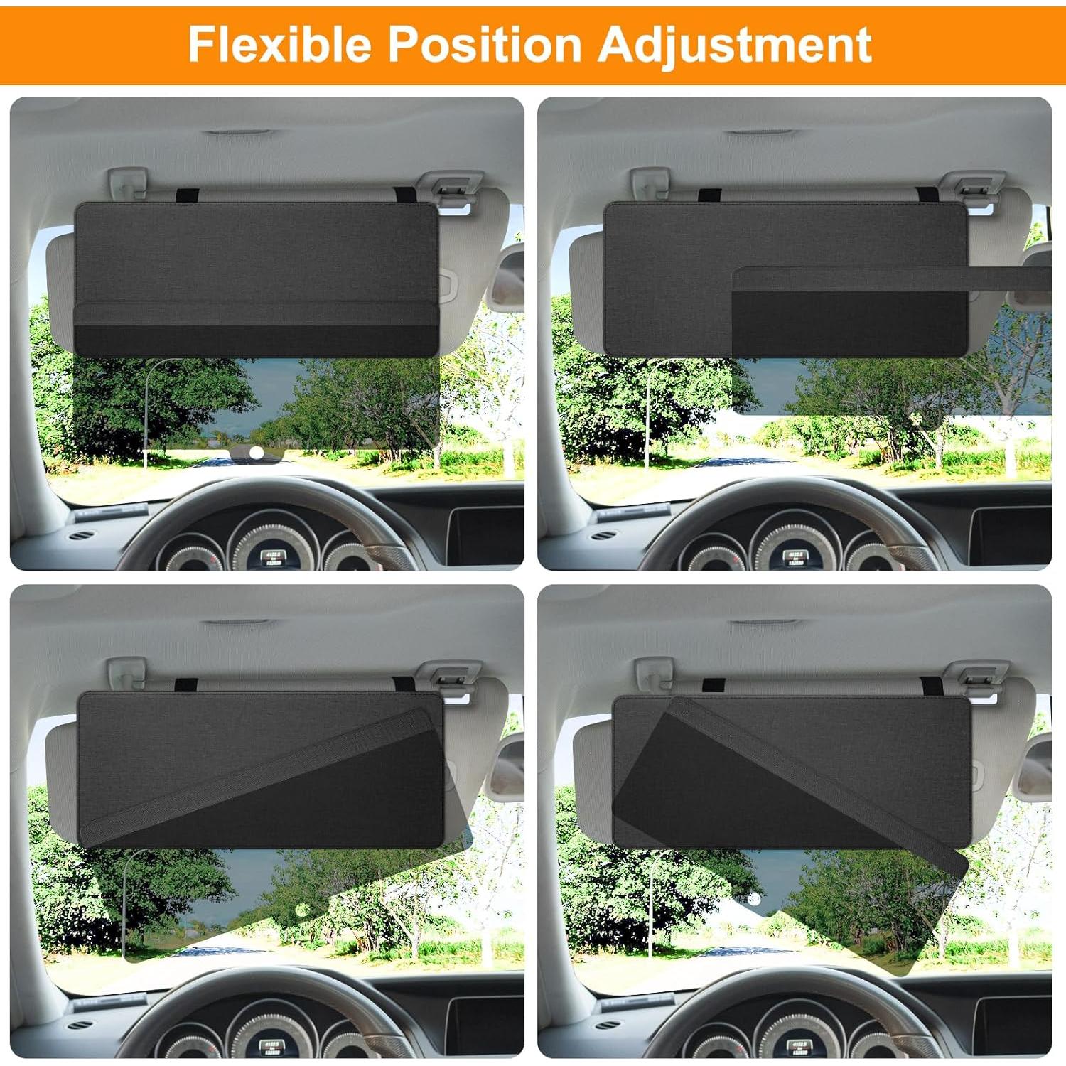 Extensor de Visera Solar MAGTSMEI Negro, Anti-Deslumbrante, Ajustable