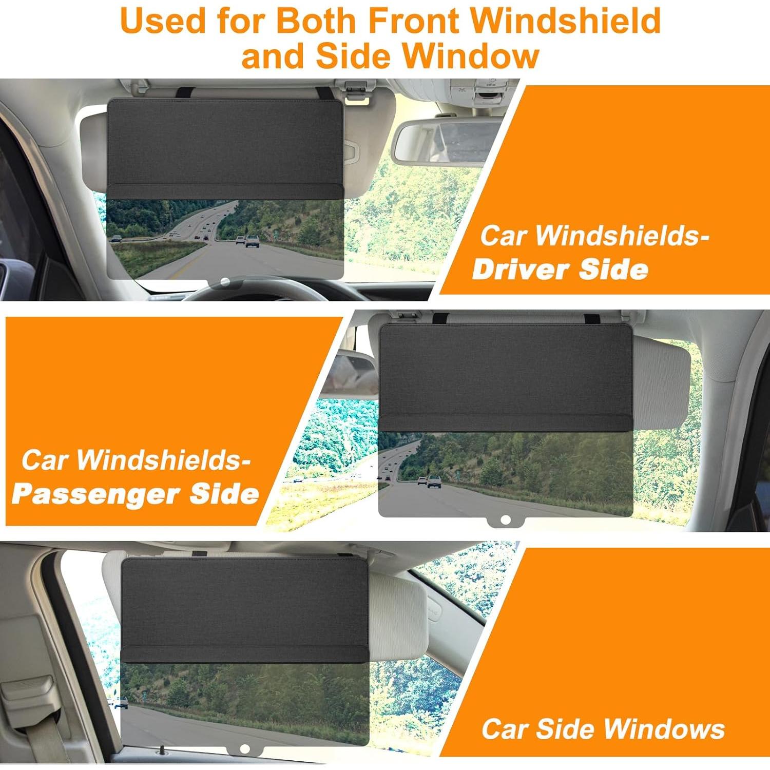 Extensor de Visera Solar MAGTSMEI Negro, Anti-Deslumbrante, Ajustable