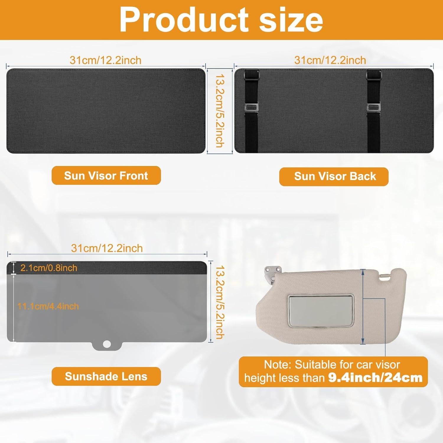 Extensor de Visera Solar MAGTSMEI Negro, Anti-Deslumbrante, Ajustable