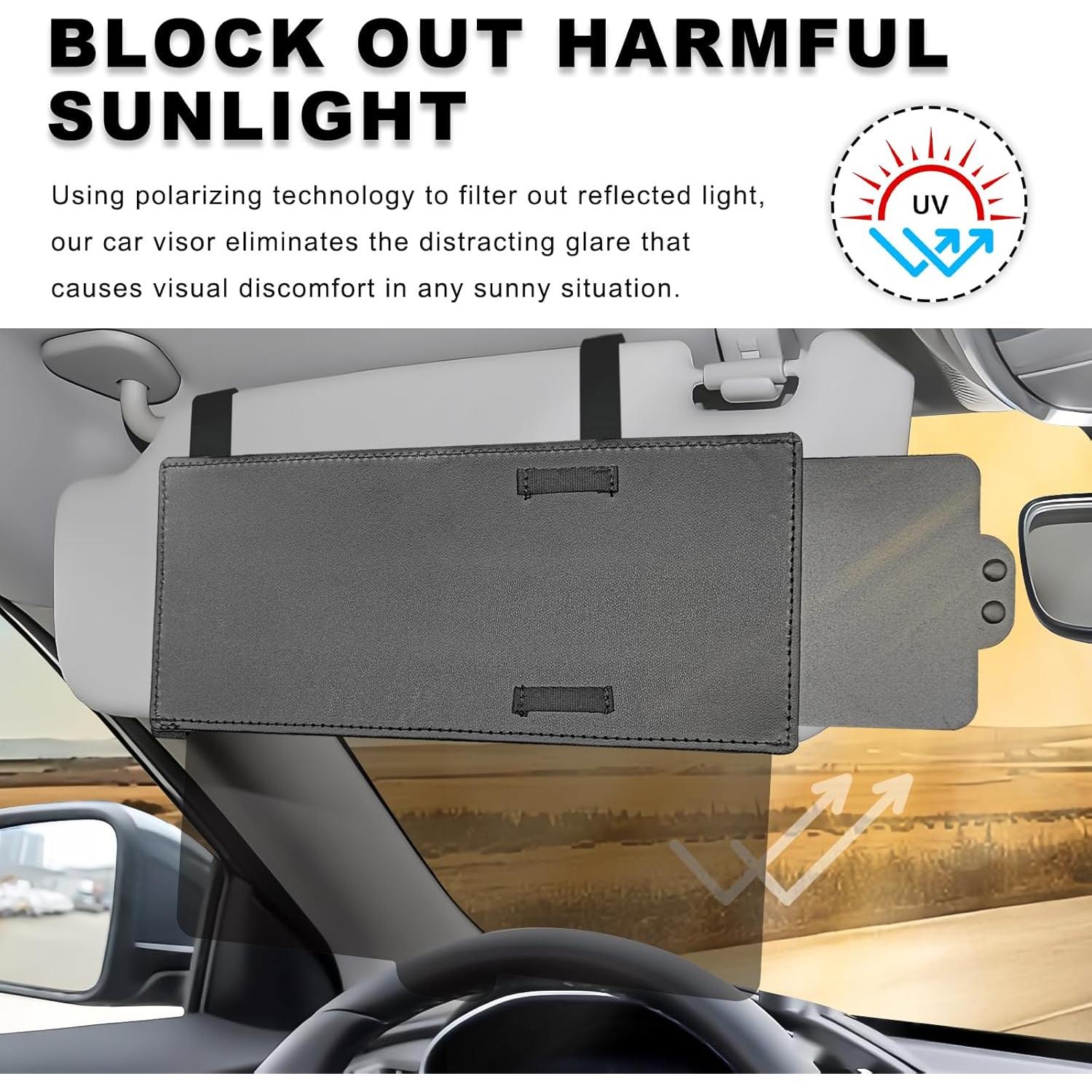 Extensor de Visera Solar Pleoos Universal para Coche Negro