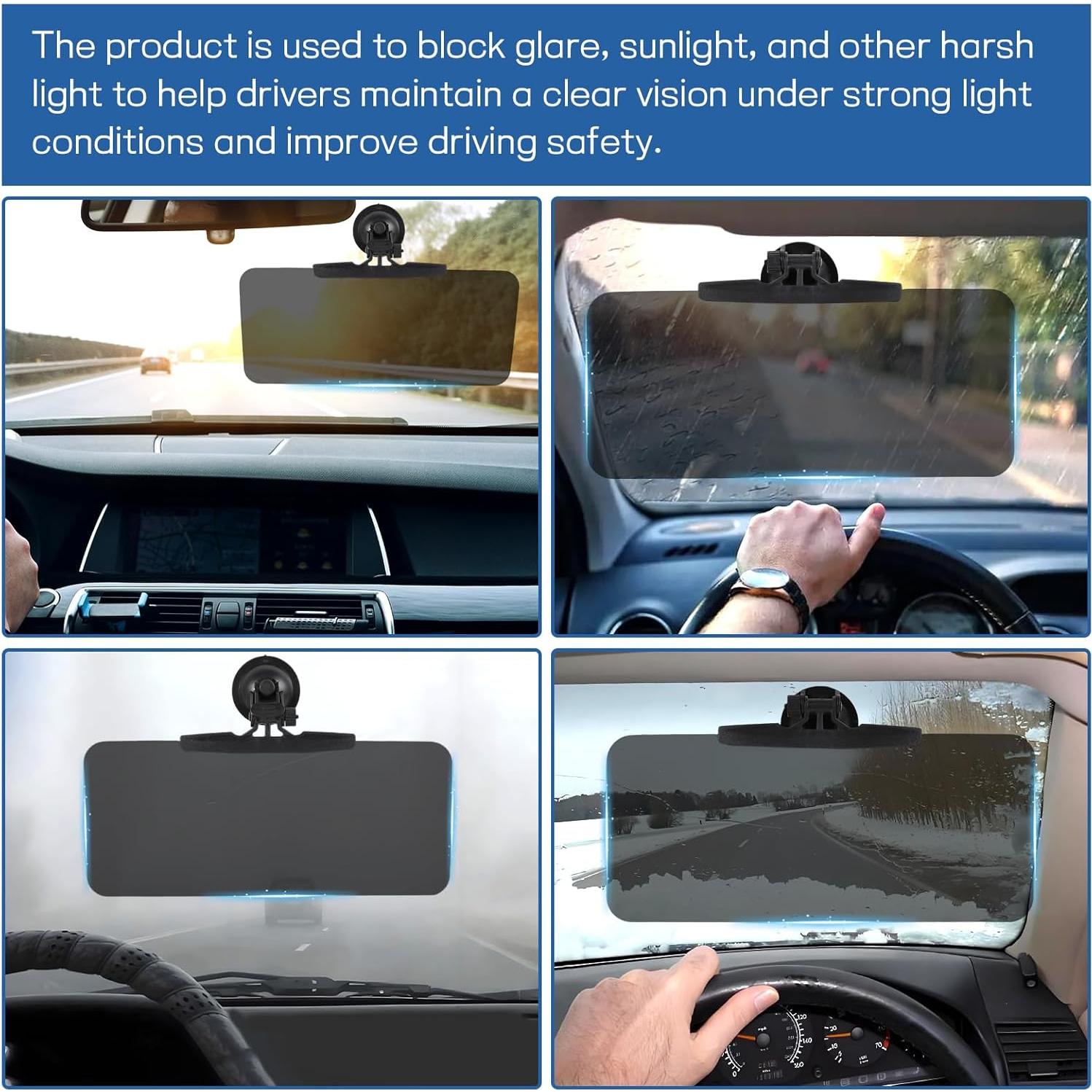 Extensor de Visera Wuyaoyao para Coche, Ajustable 180° UV