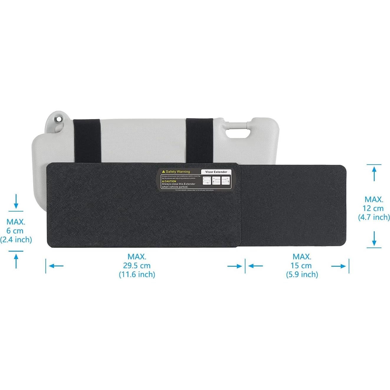 Extensor de Visera Lateral FULLONG FL-7, Protector UV Negro