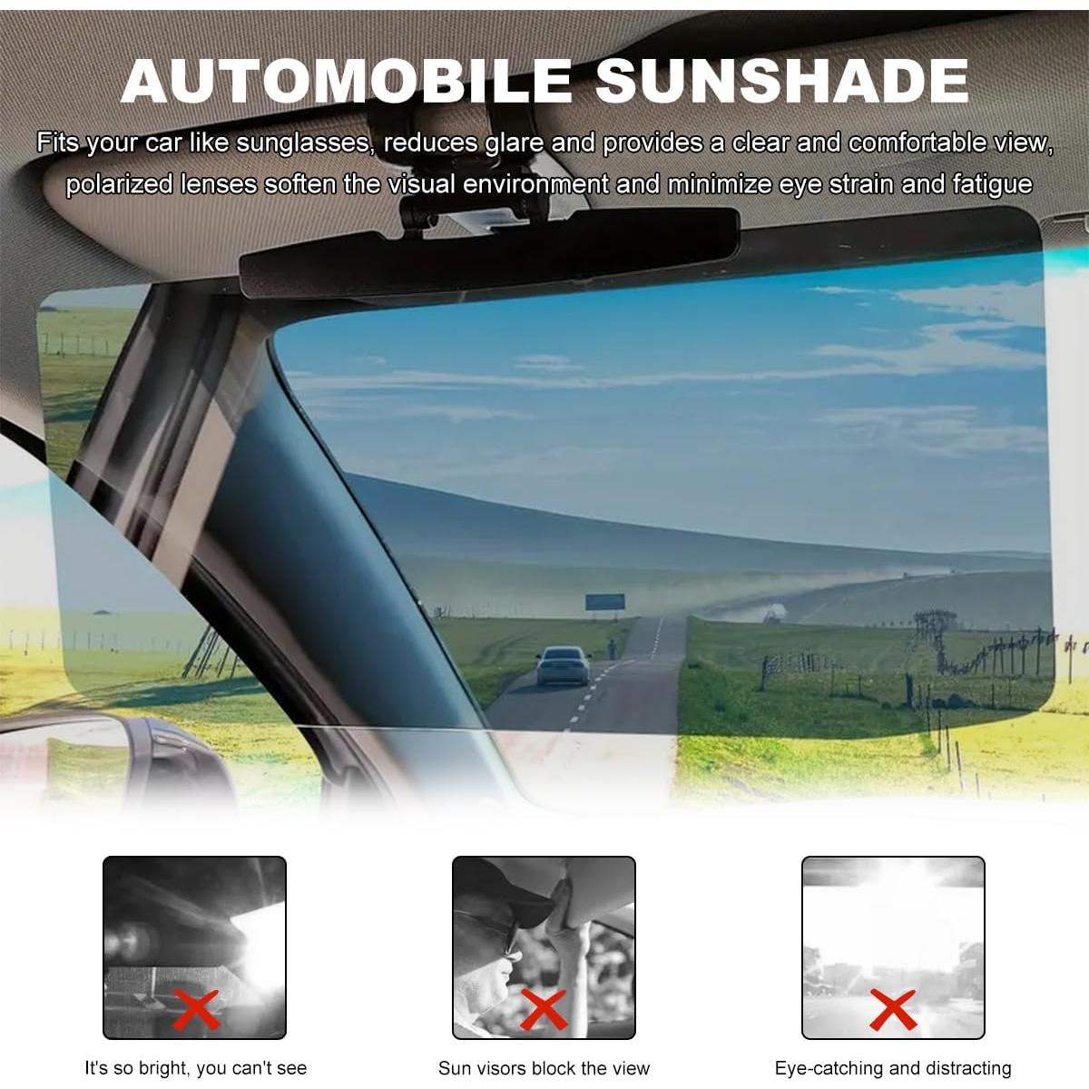 Visera Solar Wevdn para Coche 32 cm Antirreflejo UV Ajustable