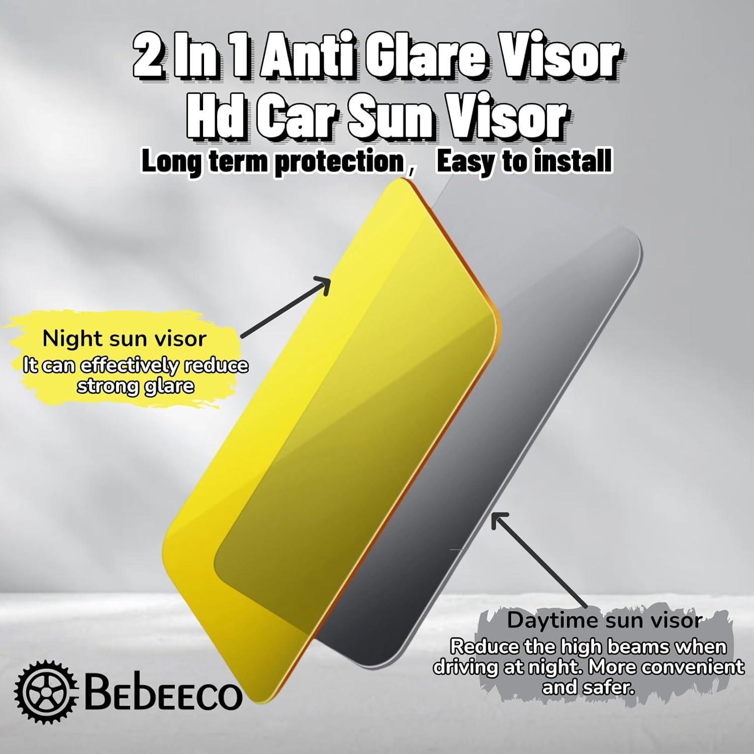Visera Antirreflejo Bebeeco para Coche 2 en 1 HD Ajustable
