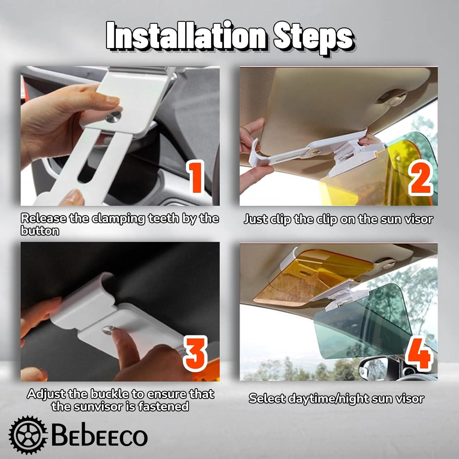 Visera Antirreflejo Bebeeco para Coche 2 en 1 HD Ajustable