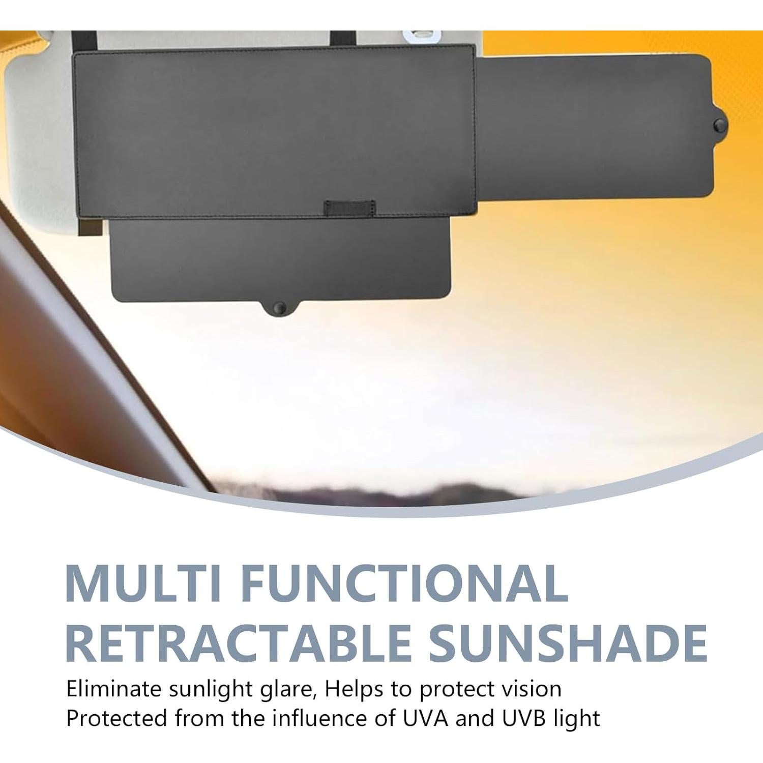 Extensor Retráctil de Visera Solar Eratus 31x15cm Negro