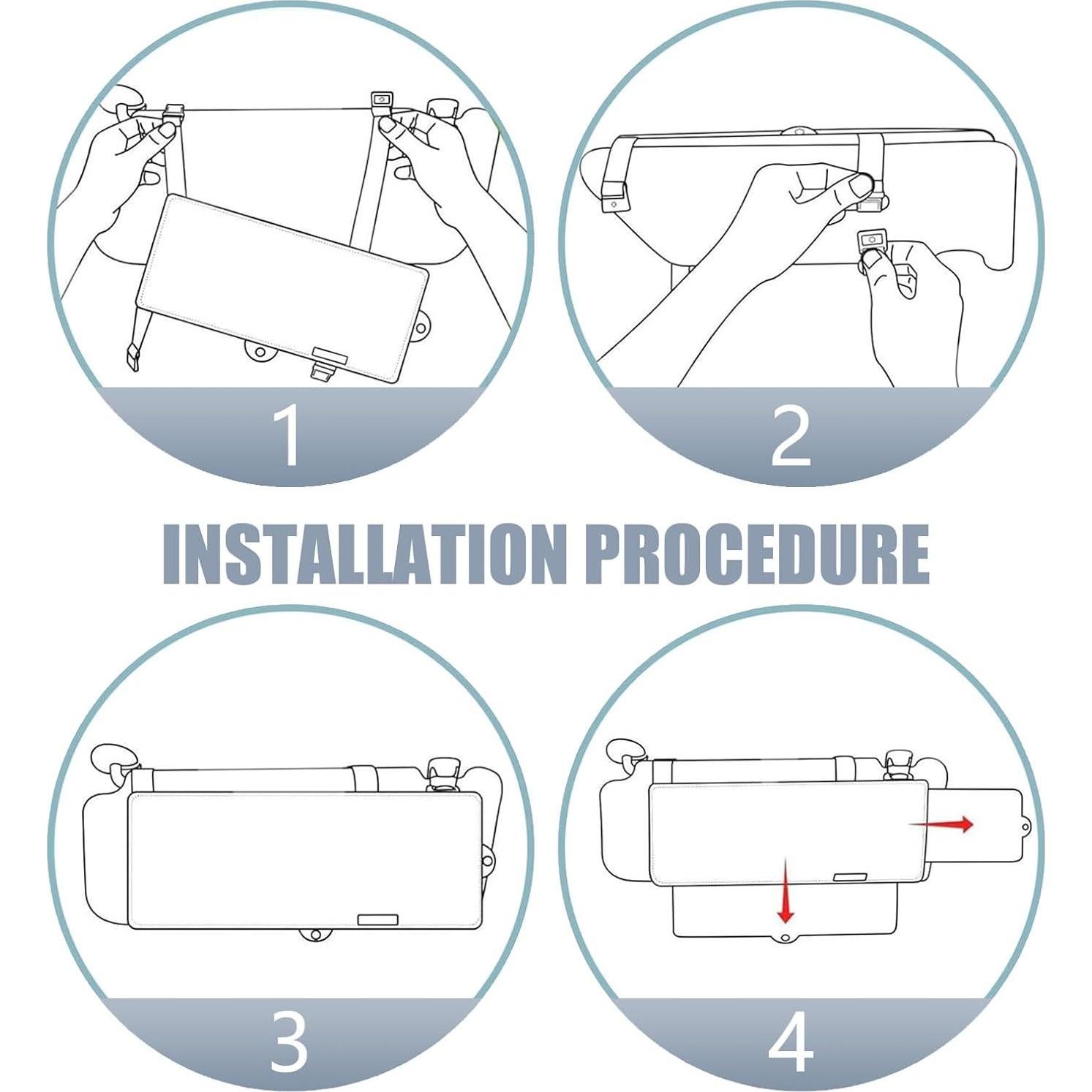 Extensor Retráctil de Visera Solar Eratus 31x15cm Negro