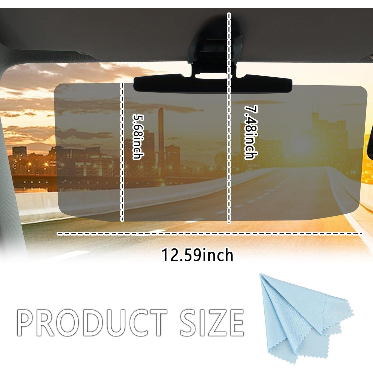 Visera Antirreflejo Wedfish para Coche 32x19cm Bloqueador Solar