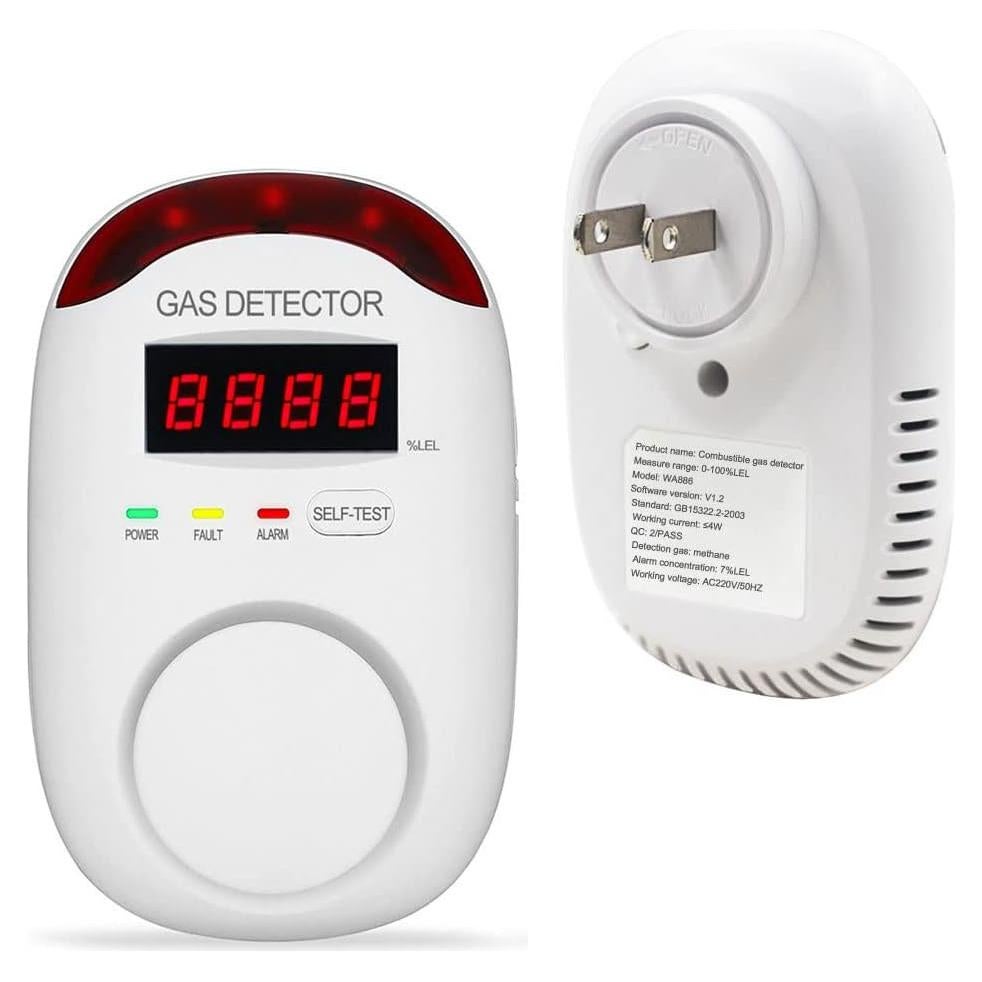 Detector de Gas Natural WESHLGD WA886 con Pantalla Digital