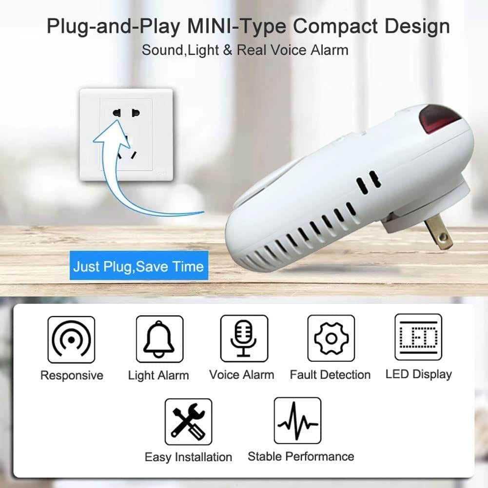 Detector de Gas Natural WESHLGD WA886 con Pantalla Digital