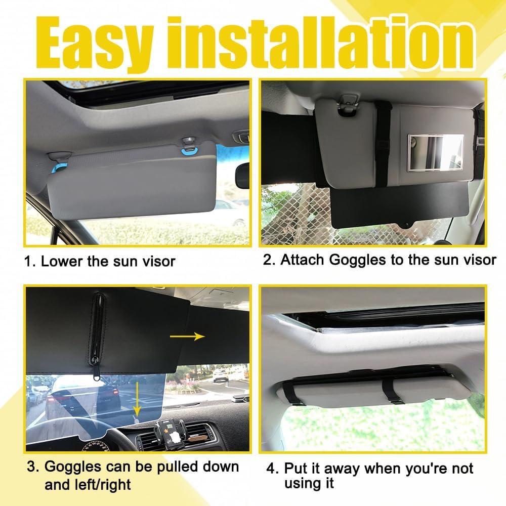 Extensor de Visera Solar HEVLE Polarizado para Automóvil Izquierda