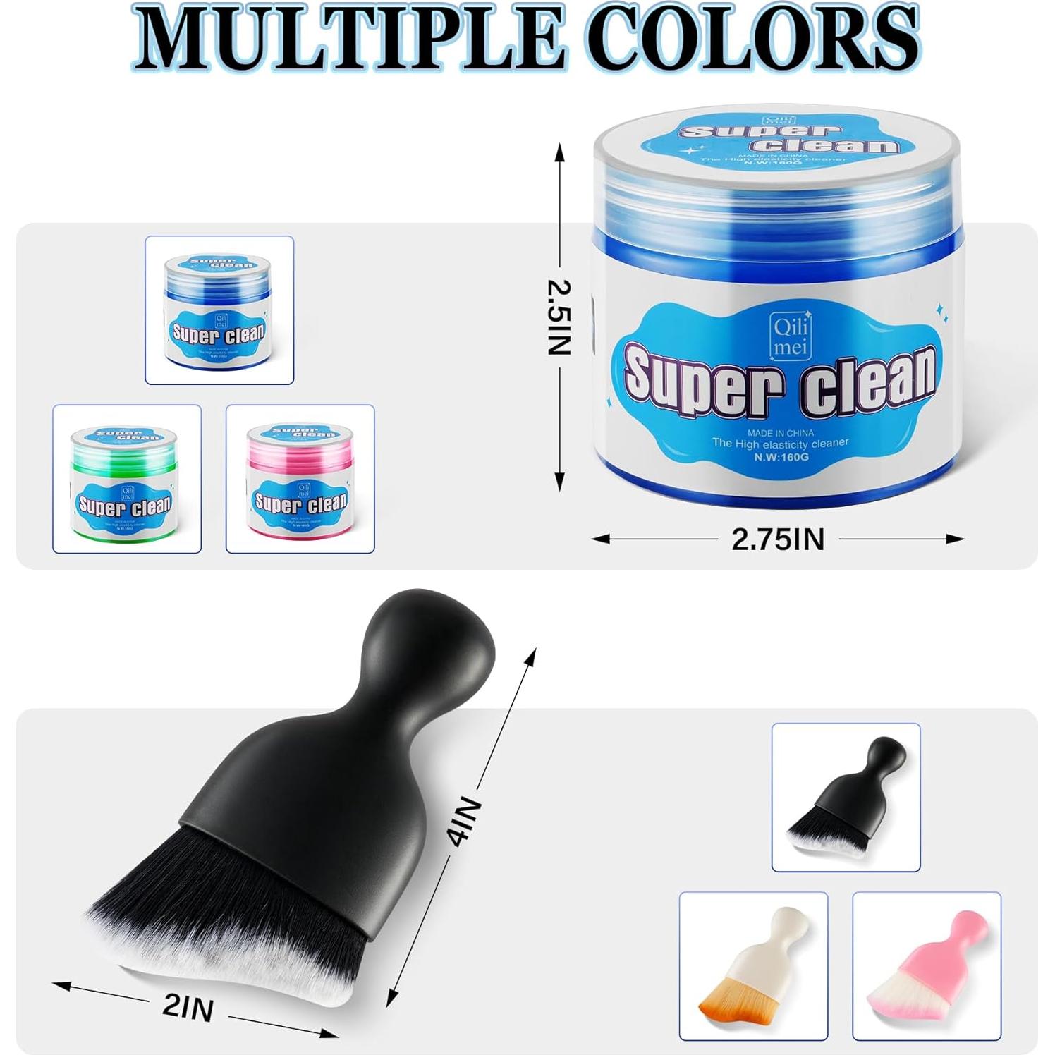 Kit de Limpieza de Autos SINGARO con Gel y Cepillos Detalle