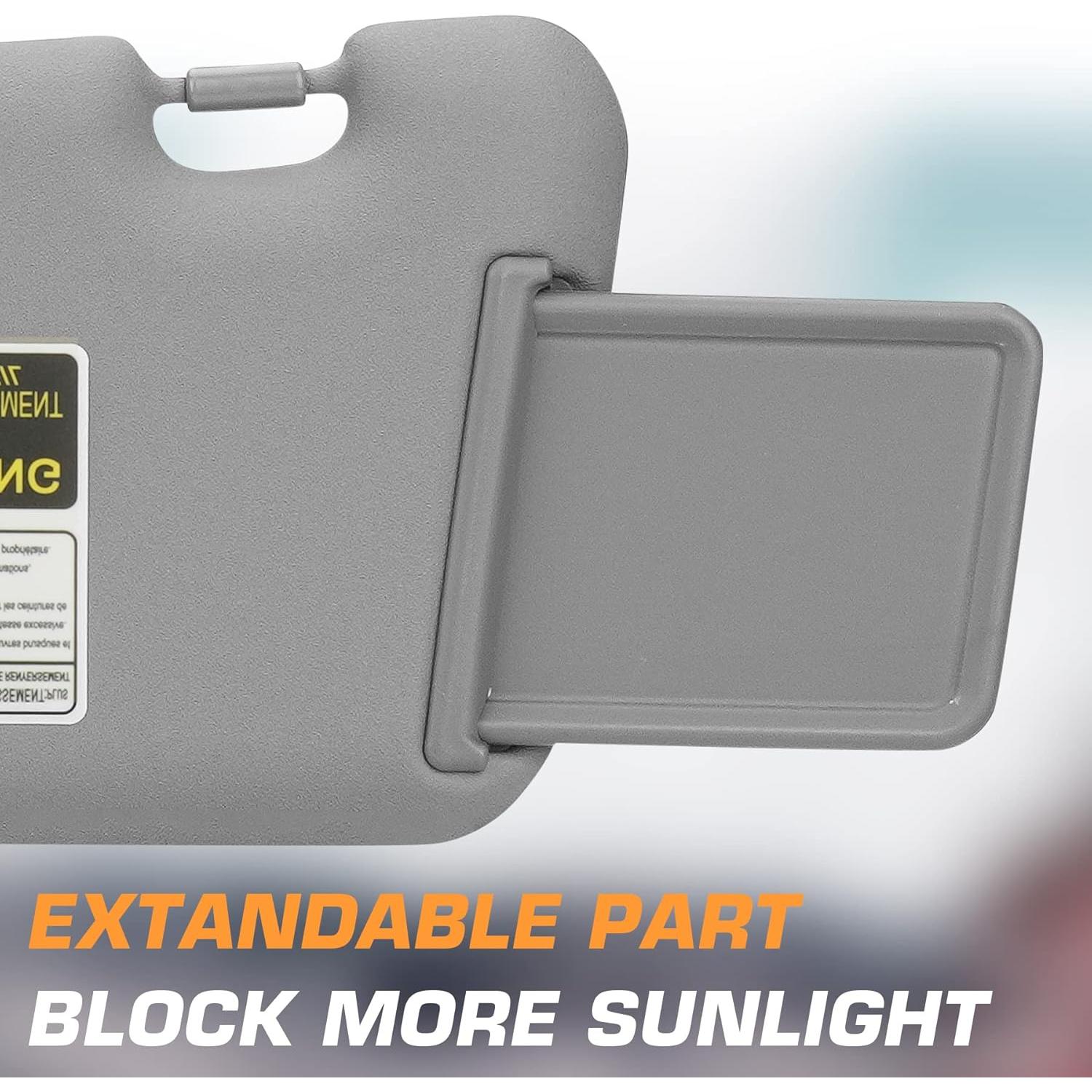 Visera Lateral Izquierda TadaMark para Toyota Highlander 2008-2013 Gris con Luz