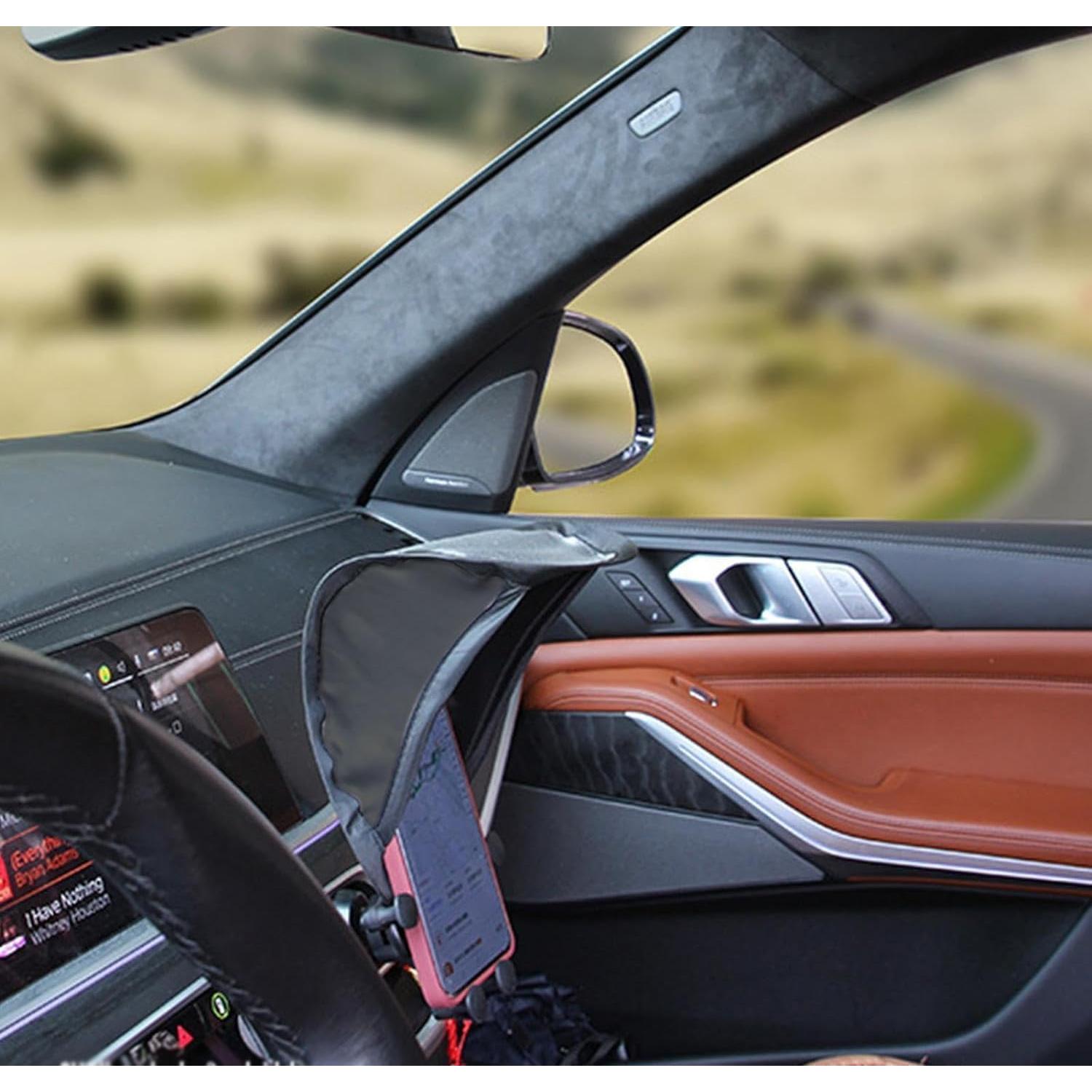 Car Smartphone Sunshade Smartphone Holder Sunshade Light Blocking Sunscreen Dramatically Reduces Reflection Improves Visibility Foldable Smartphone Sunshade Prevents Cell Phone Overheating