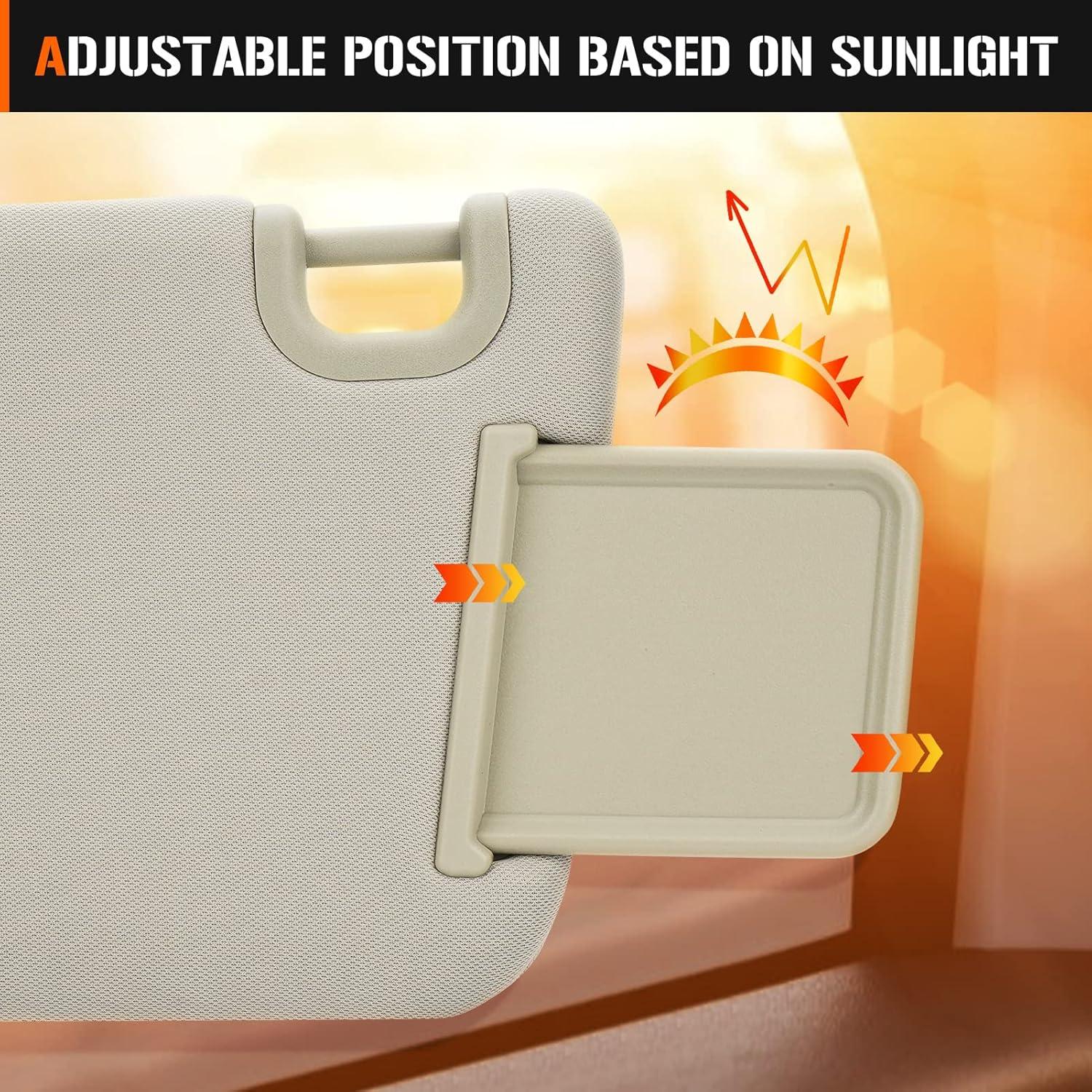 Visera Solar Beige Lado Derecho AEagle para Nissan Pathfinder 2013-2018