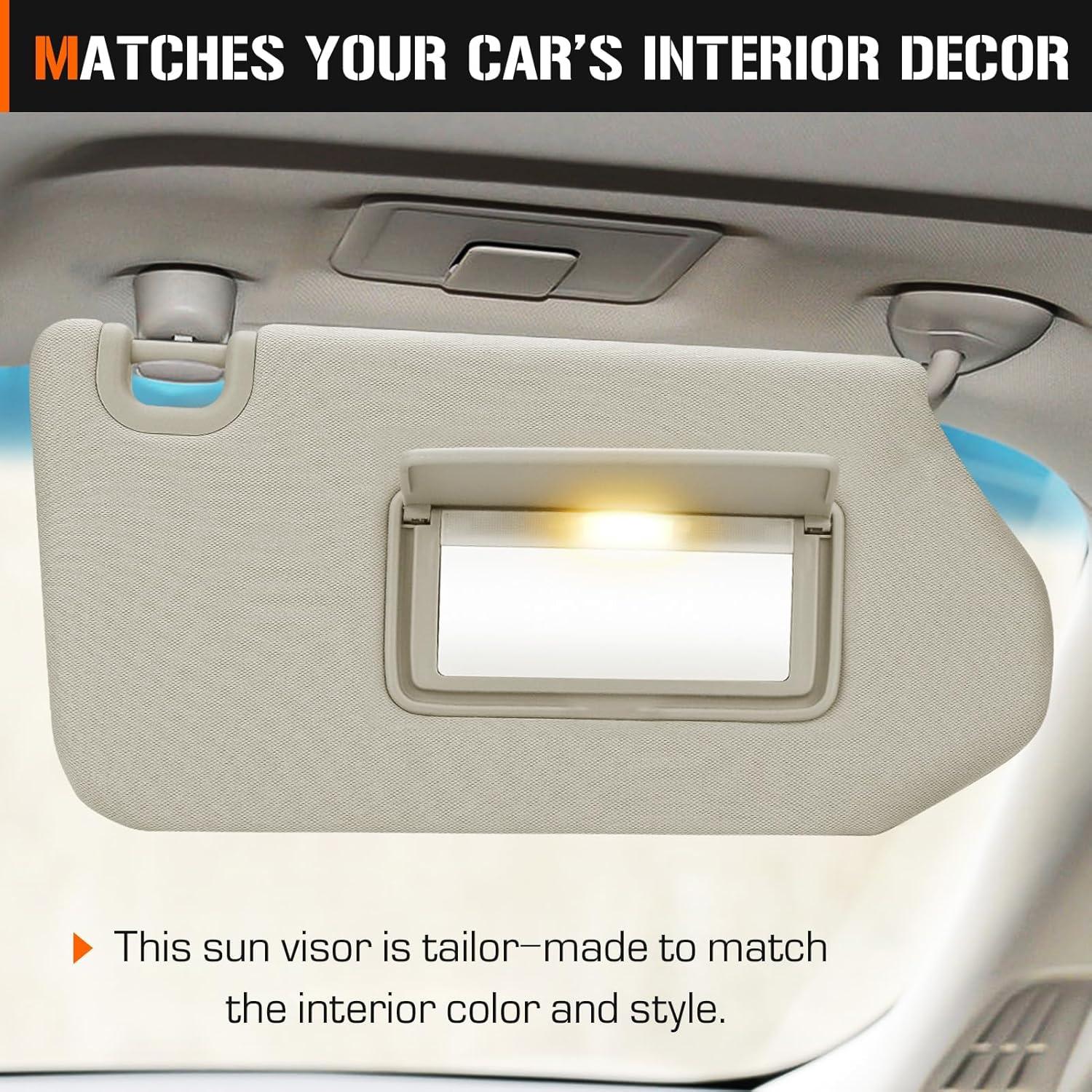 Visera Solar Beige Lado Derecho AEagle para Nissan Pathfinder 2013-2018