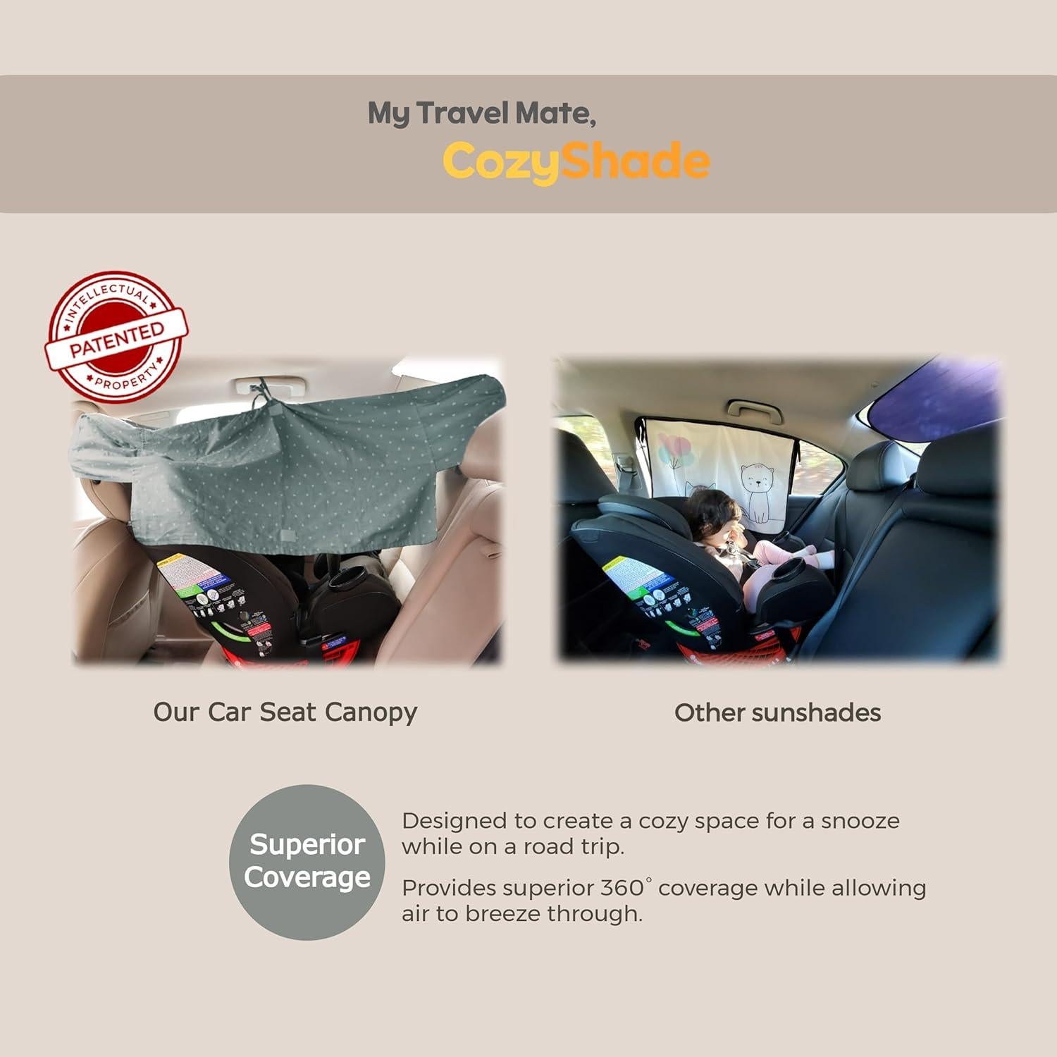 Funda de Asiento de Coche Universal CozyShade - Verde