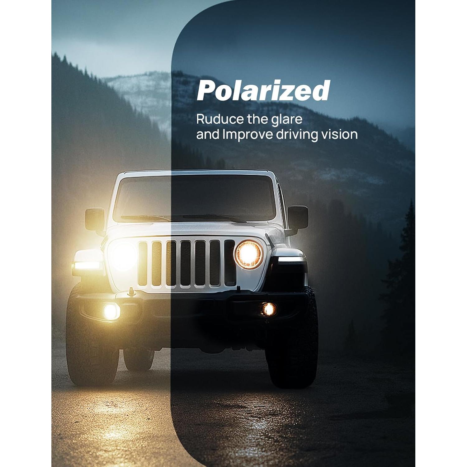 Extensor de Visera Solar JOYTUTUS para Jeep Wrangler 2018-2025