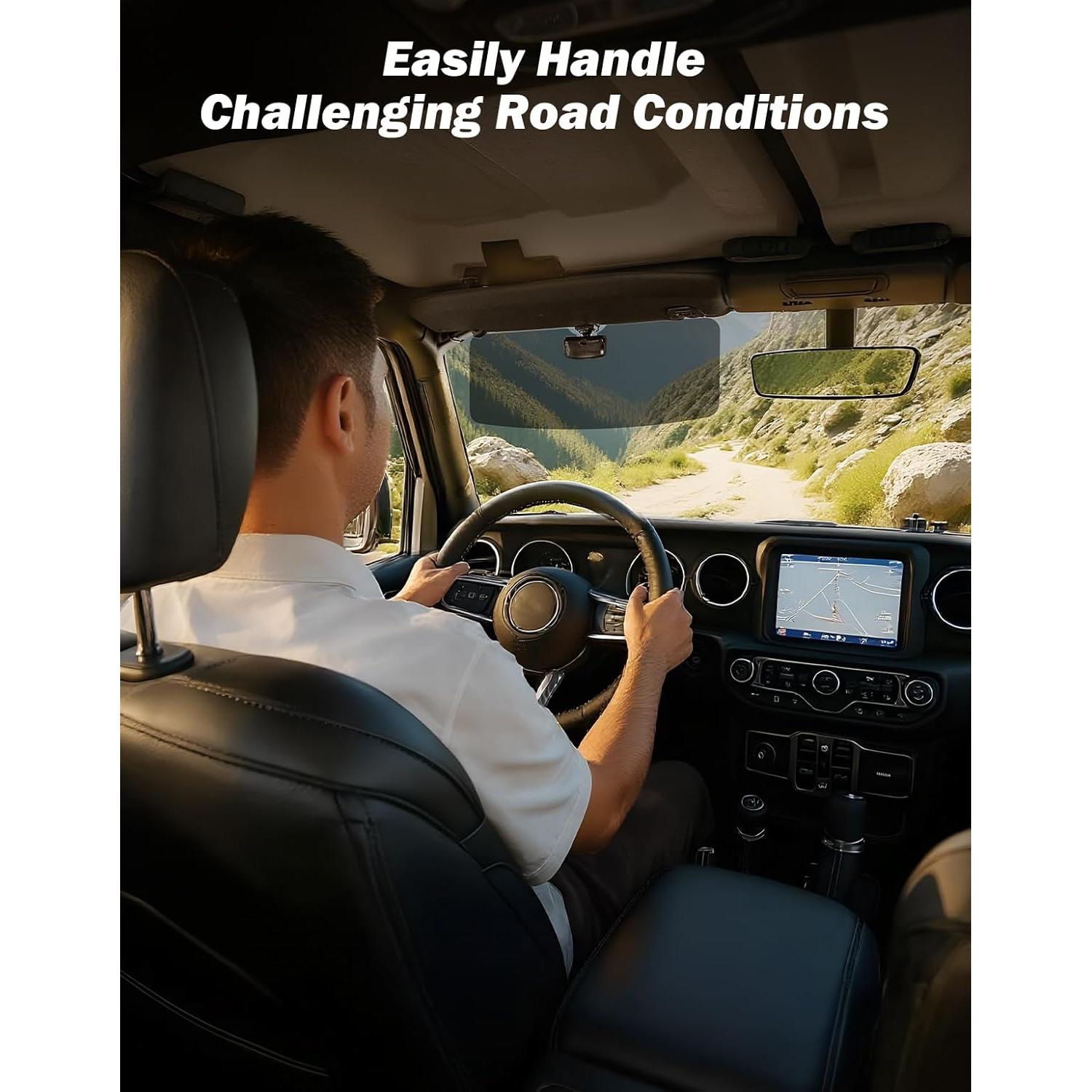 Extensor de Visera Solar JOYTUTUS para Jeep Wrangler 2018-2025