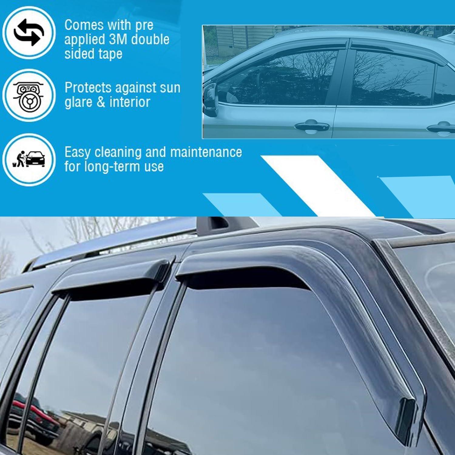 Deflectores de Ventana Lateral TONOYTIM 2007-2014 Chevy Silverado