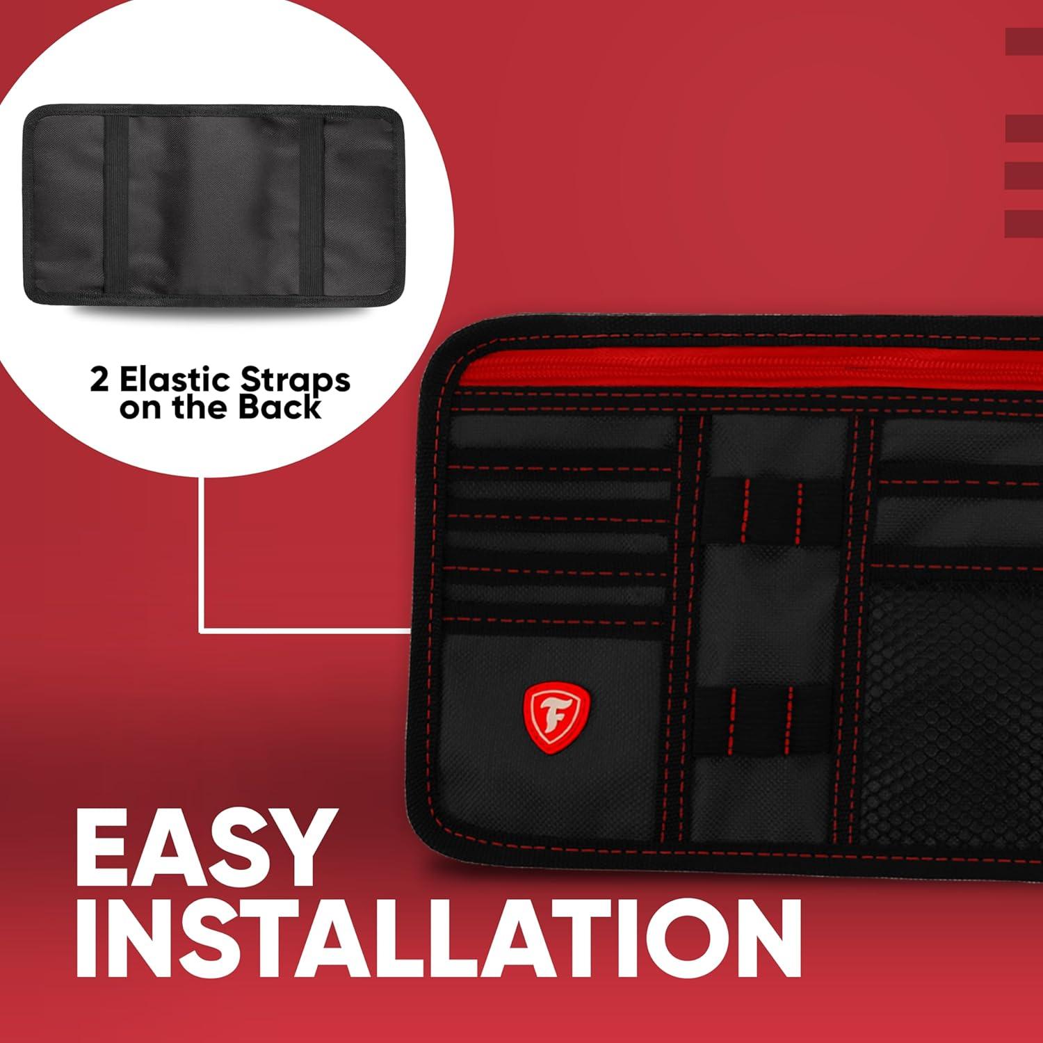 Organizador de Visera de Coche Firestone 1-Pack 8 Compartimentos