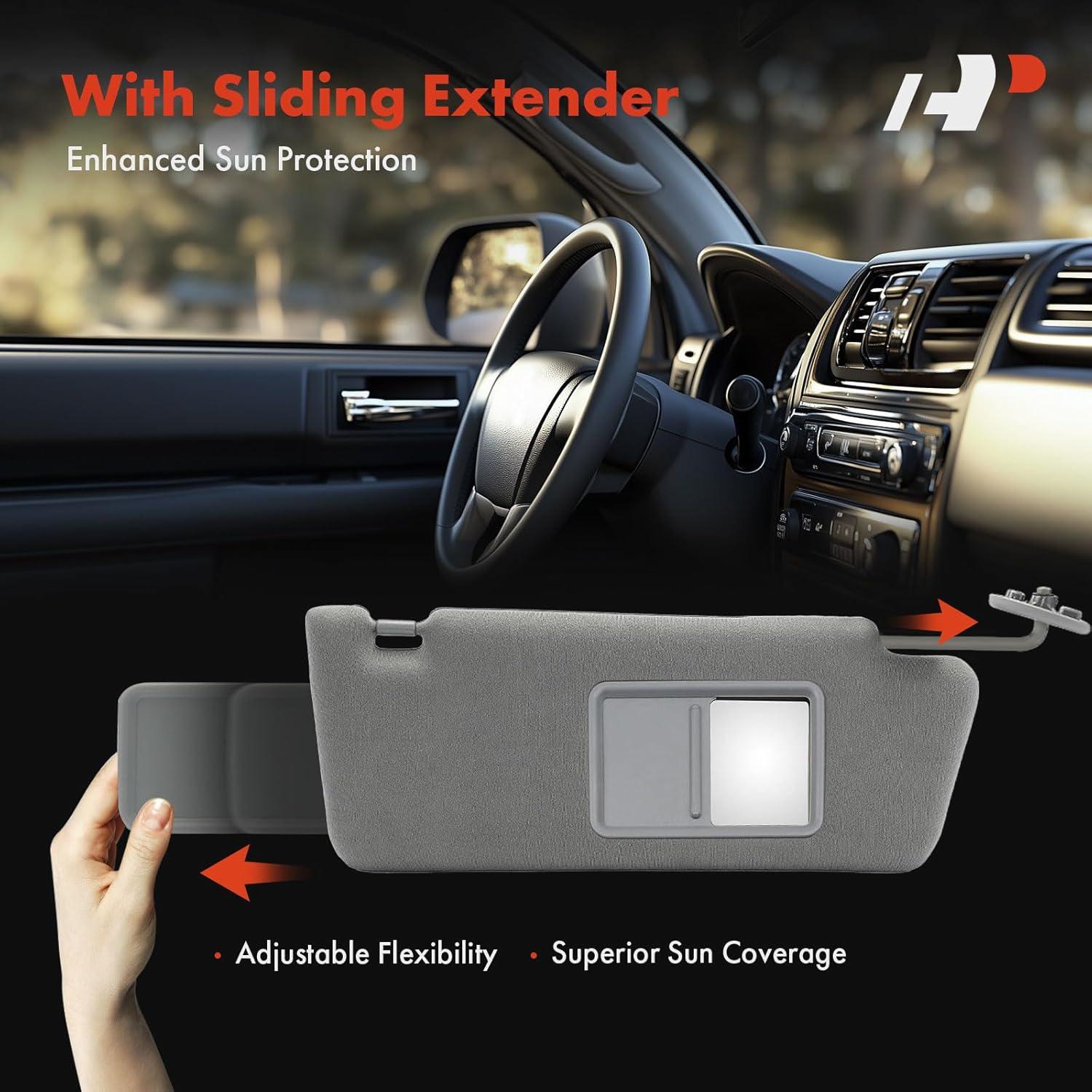 Visera de Sol Lado Derecho A-Premium para Toyota Tacoma 2005-2015