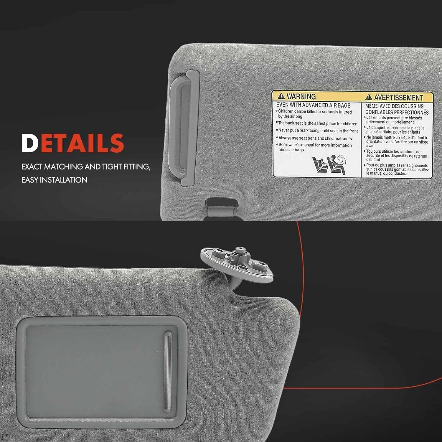 Visera de Sol Lado Derecho A-Premium para Toyota Tacoma 2005-2015