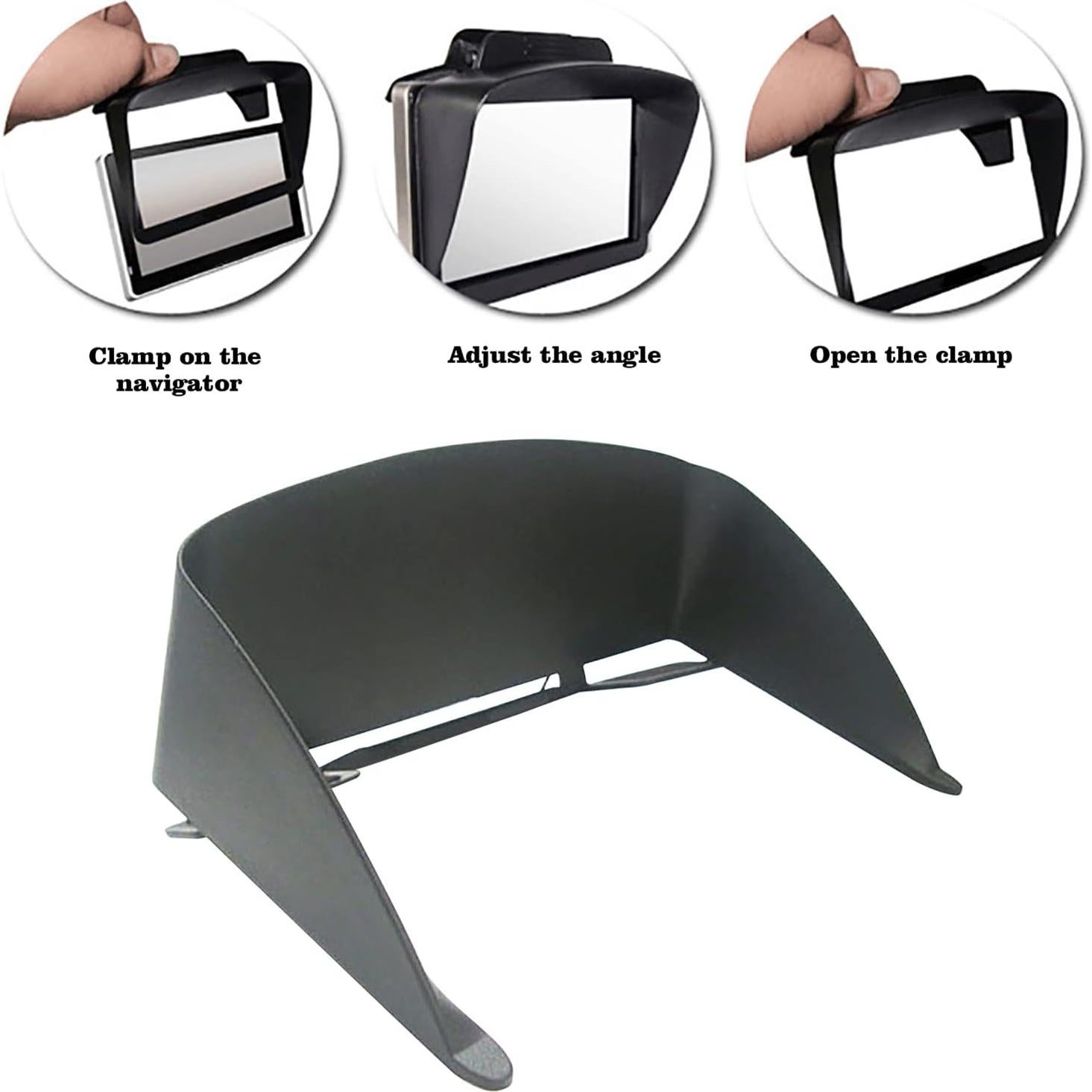 Navigation Sunshade Visor,Anti Glare Shield Navigation Sun Hood Cover Car Navigator Screen Anti Reflective Block Sunlight Block,6.85inchx4.33inchx2.17inch