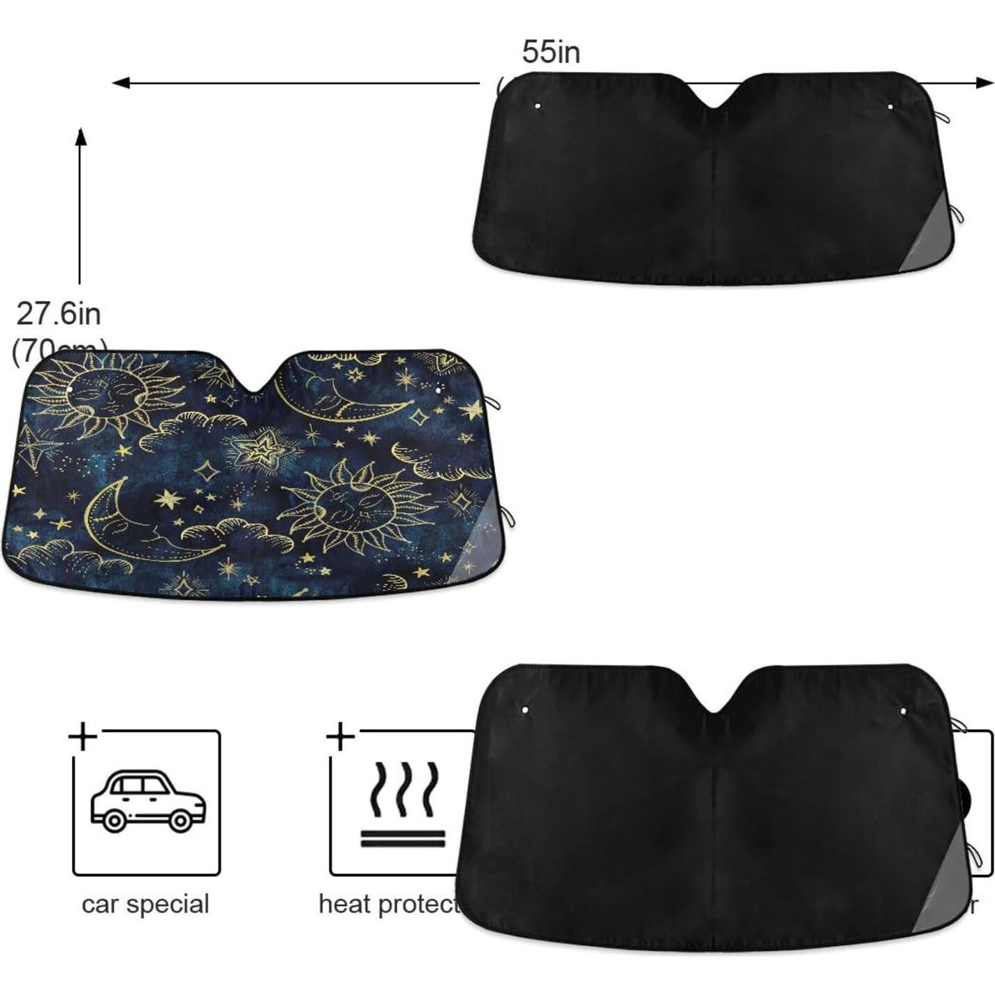 Sombra de Parabrisas ALAZA Boho 140x70 cm Plegable UV