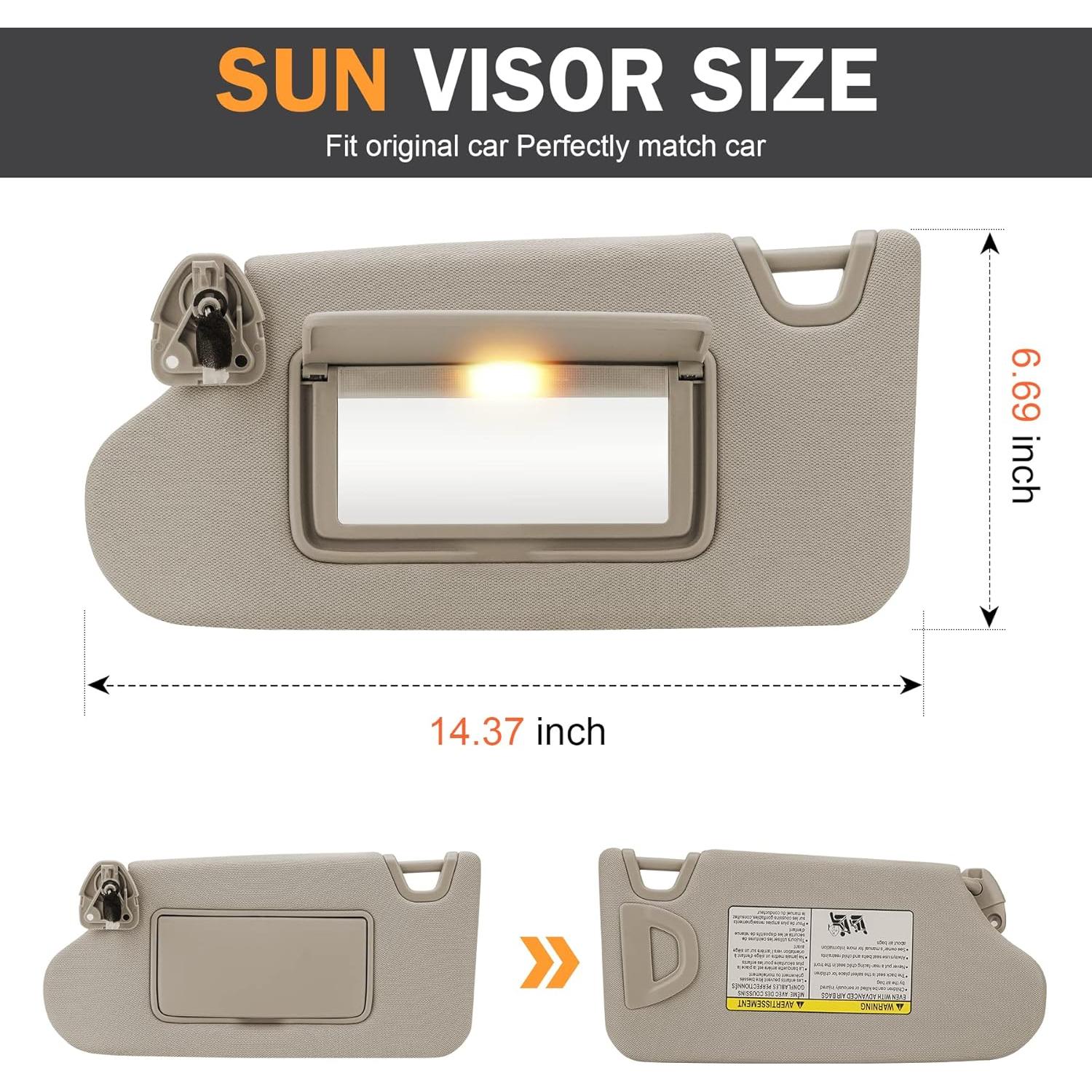 Visera Lateral Izquierda TadaMark Beige para Nissan Altima 2013-2018