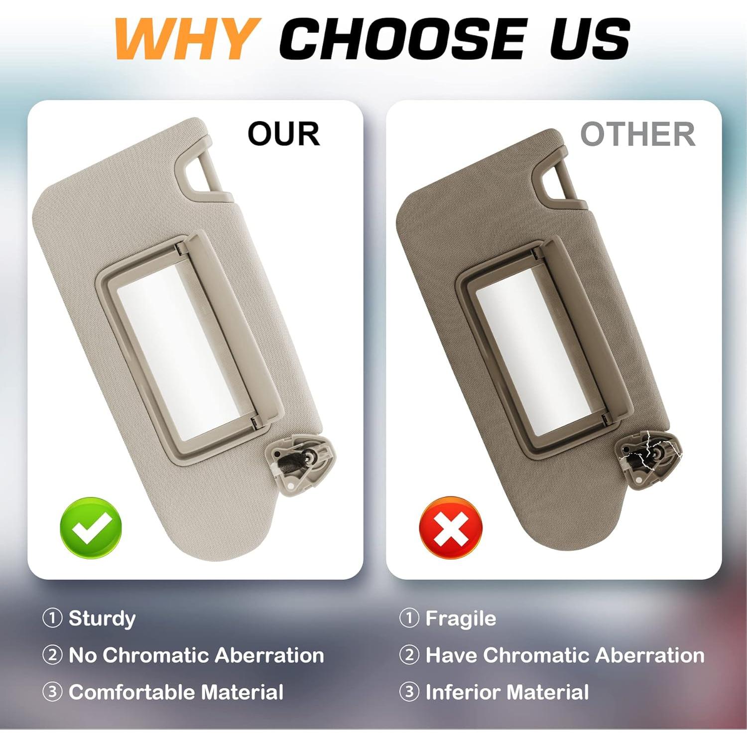 Visera Lateral Izquierda TadaMark Beige para Nissan Altima 2013-2018