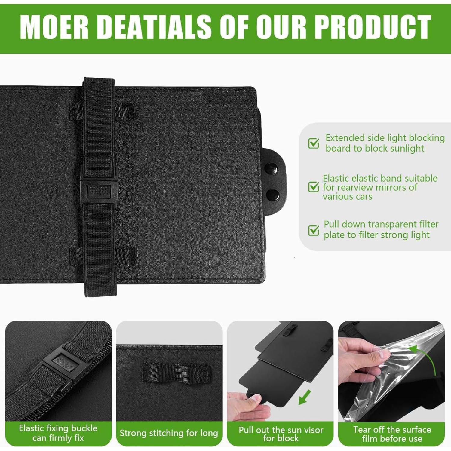 Extensor de Visera Solar WSSROGY Automotriz Anti Deslumbrante