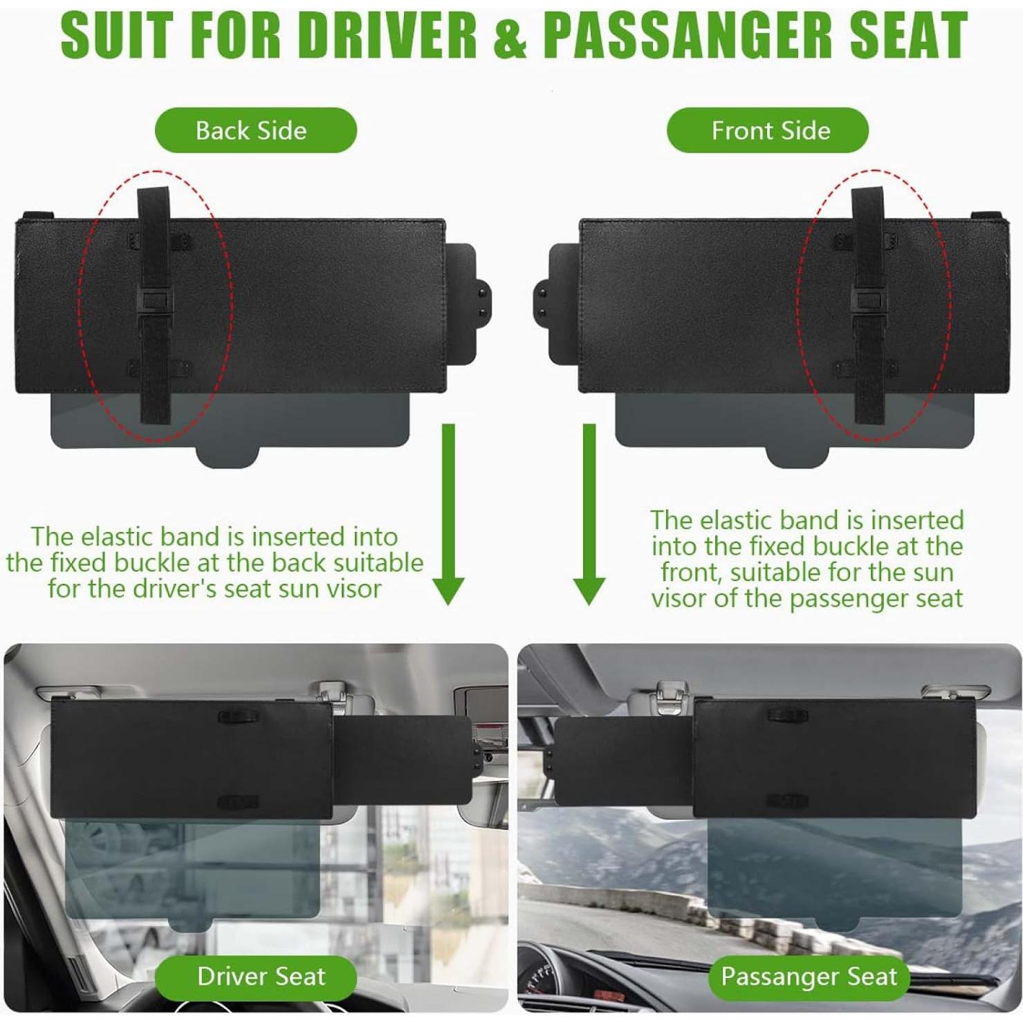 Extensor de Visera Solar WSSROGY Automotriz Anti Deslumbrante