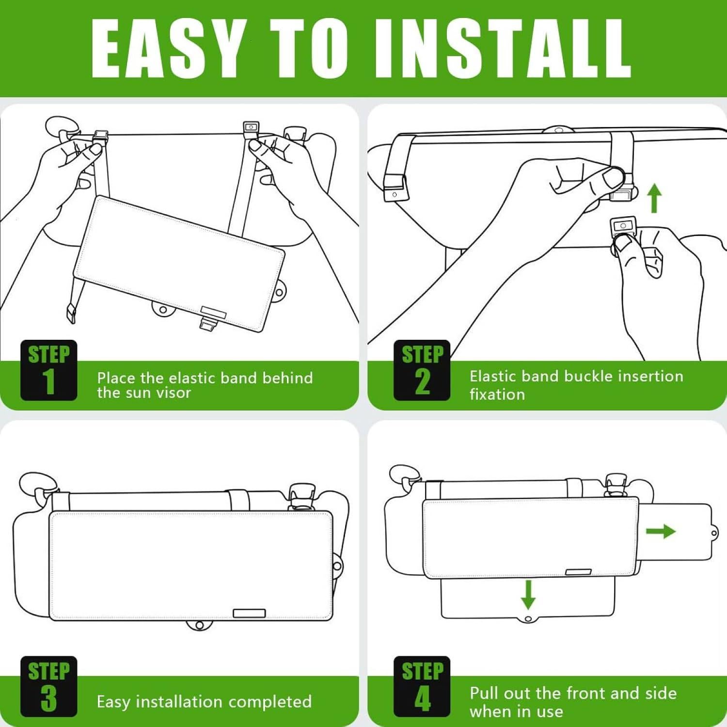 Extensor de Visera Solar WSSROGY Automotriz Anti Deslumbrante