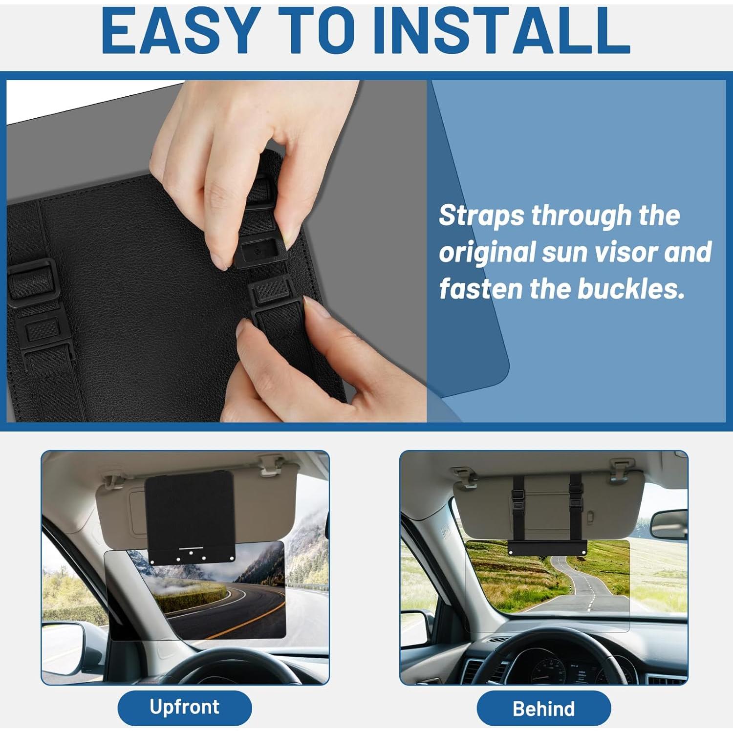 Extensor de Visera Solar ZDDGNN UV400 Ajustable Negro