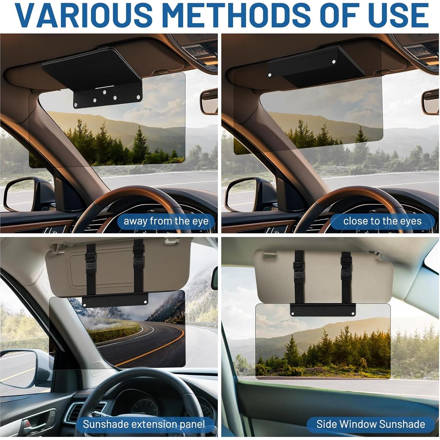 Extensor de Visera Solar ZDDGNN UV400 Ajustable Negro