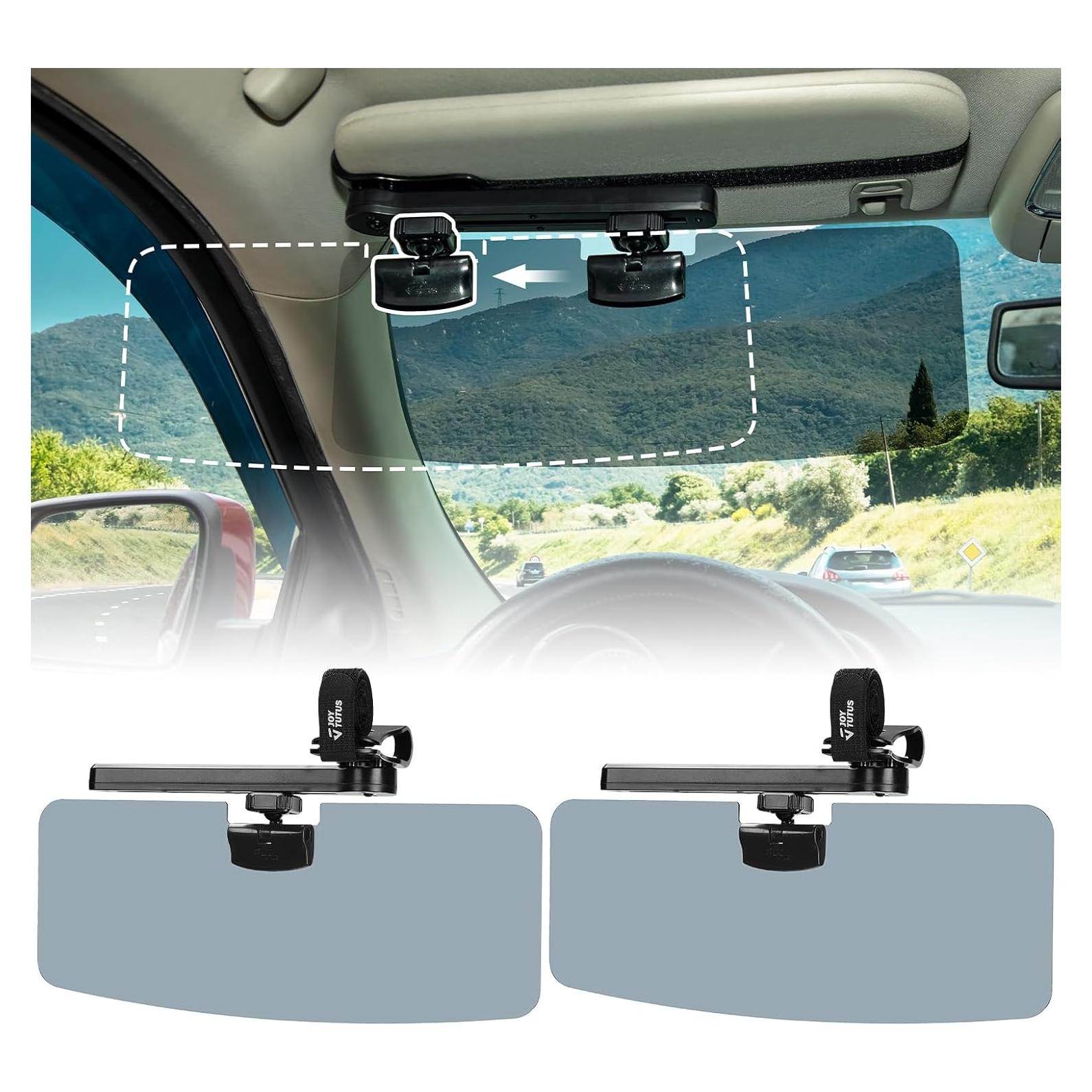Extensor de Visera Solar JOYTUTUS 2 Paquete Ajustable para Coche