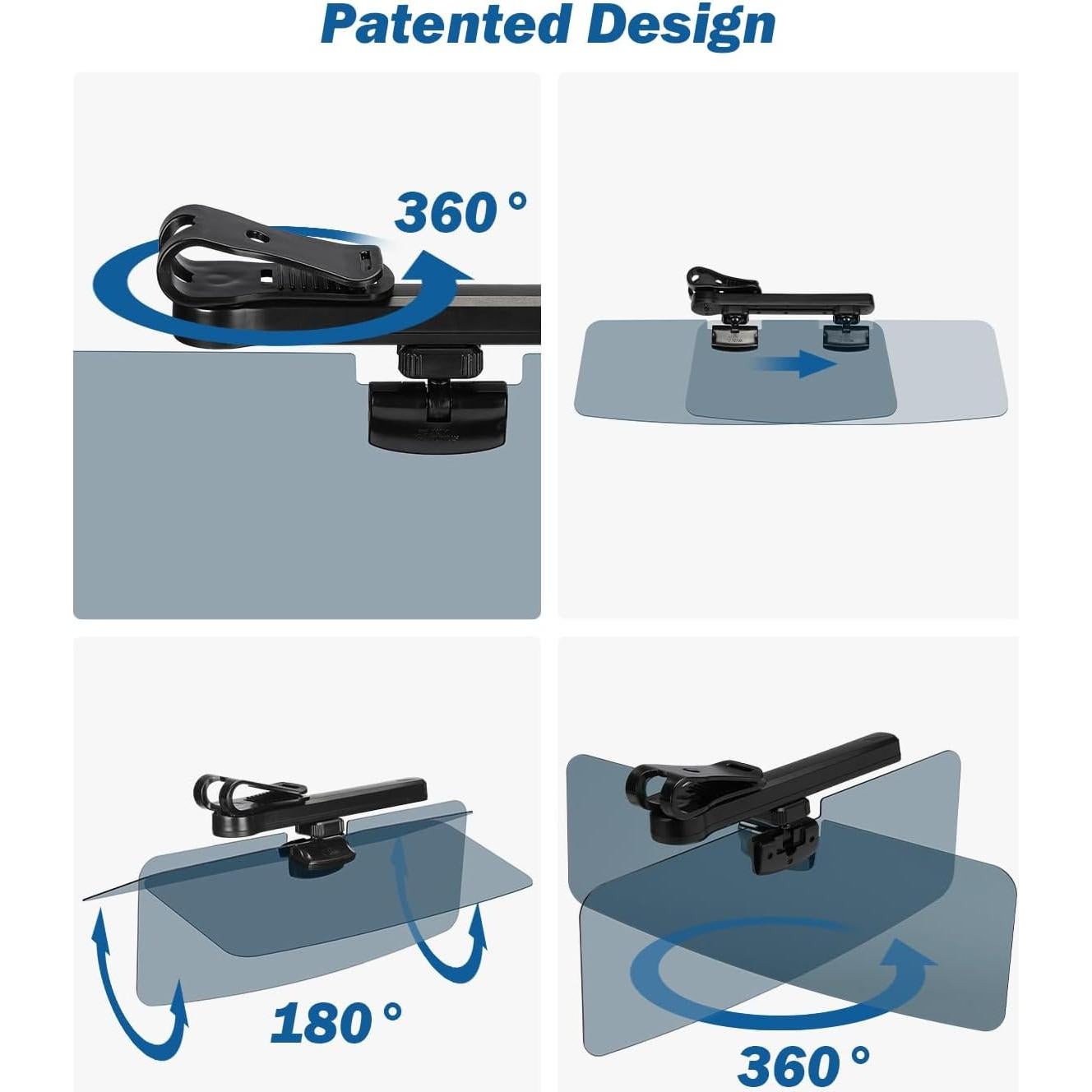 Extensor de Visera Solar JOYTUTUS 2 Paquete Ajustable para Coche