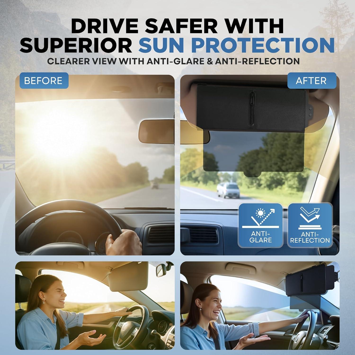 Extensor de Visera Solar Roadvance - Ajuste Universal para Automóvil