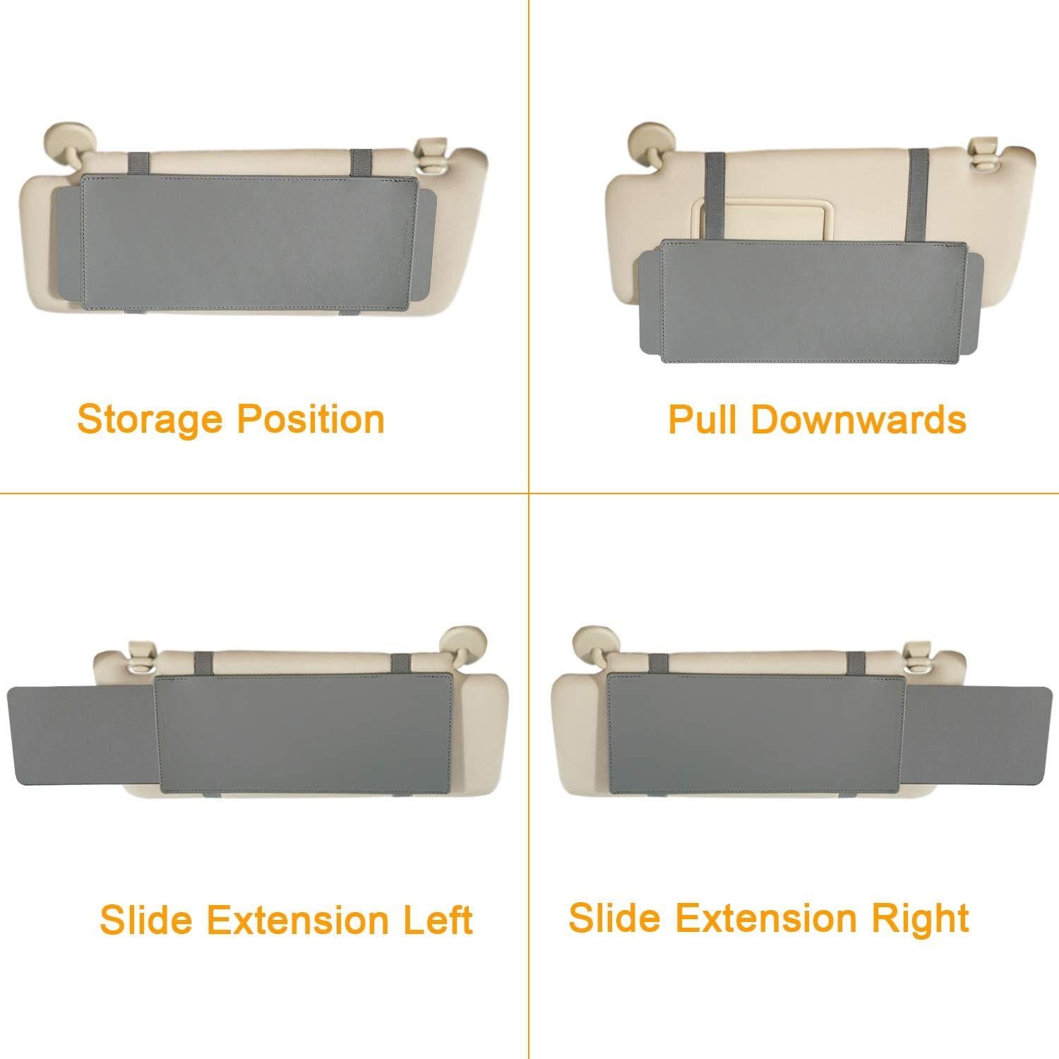 Extensor de Visera de Coche TFY Anti-Deslumbrante UV - Gris