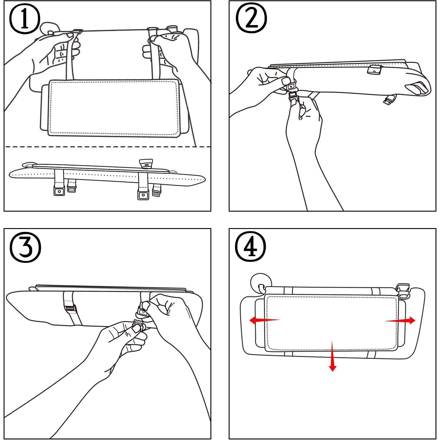 Extensor de Visera de Coche TFY Anti-Deslumbrante UV - Gris