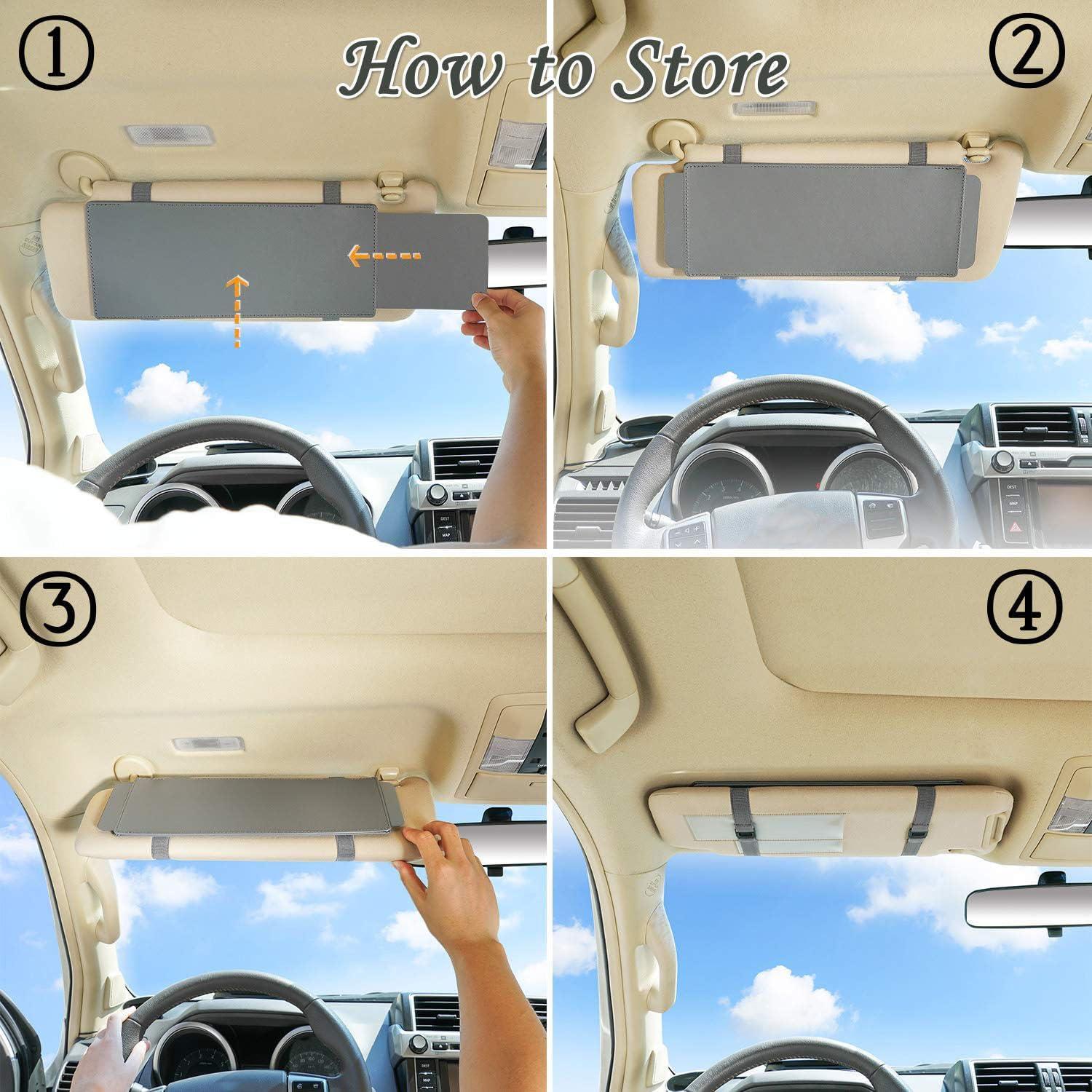 Extensor de Visera de Coche TFY Anti-Deslumbrante UV - Gris