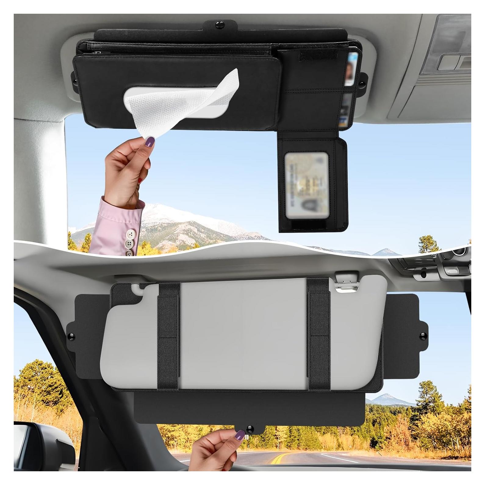 Soporte de Tejido para Auto PJLJY con Extensor de Visera Solar