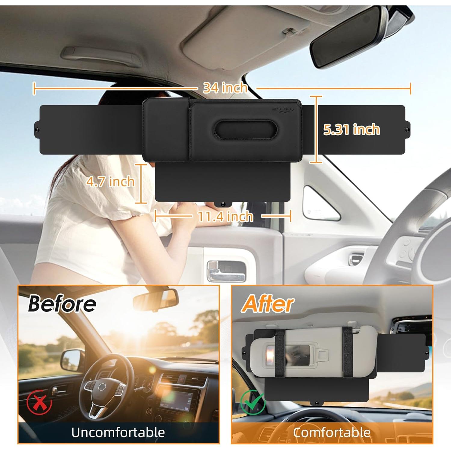 Soporte de Tejido para Auto PJLJY con Extensor de Visera Solar