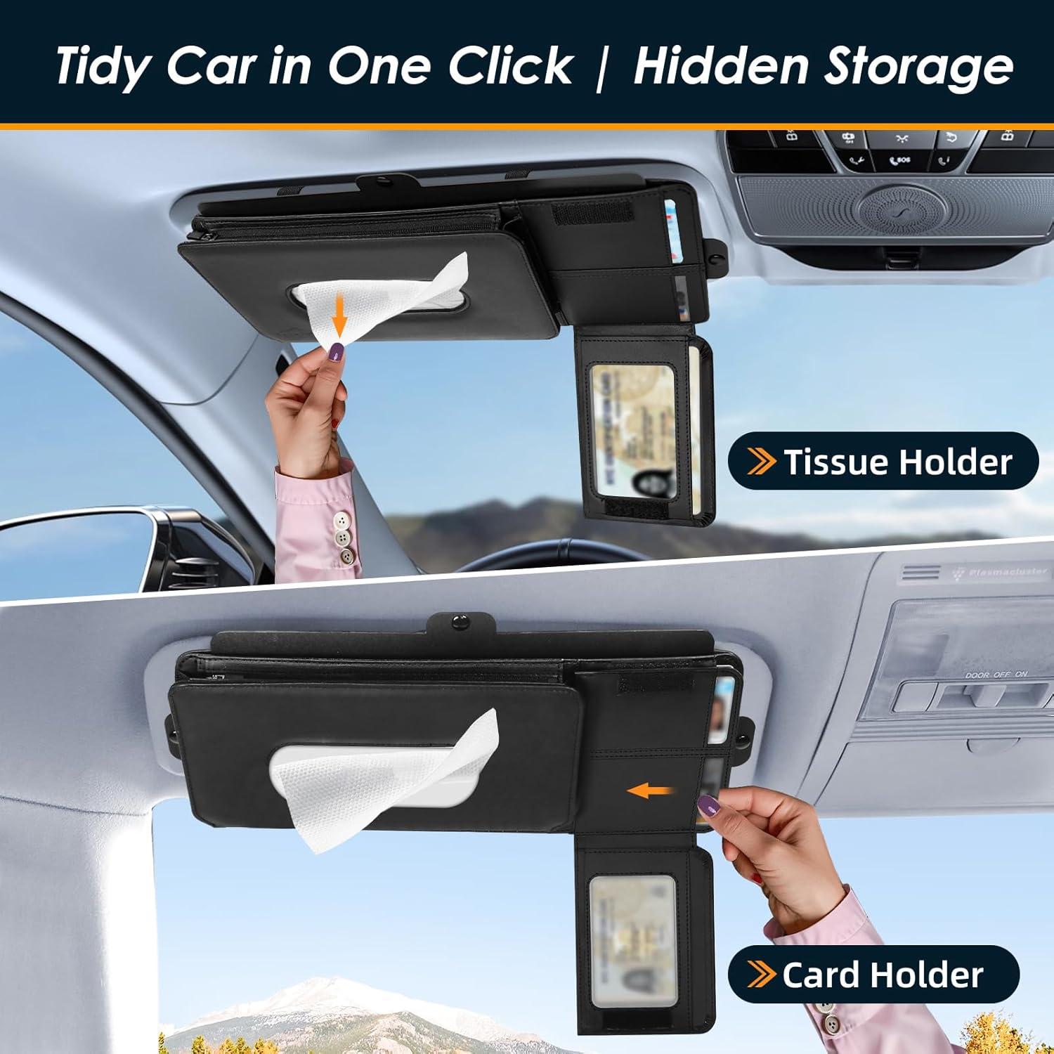 Soporte de Tejido para Auto PJLJY con Extensor de Visera Solar