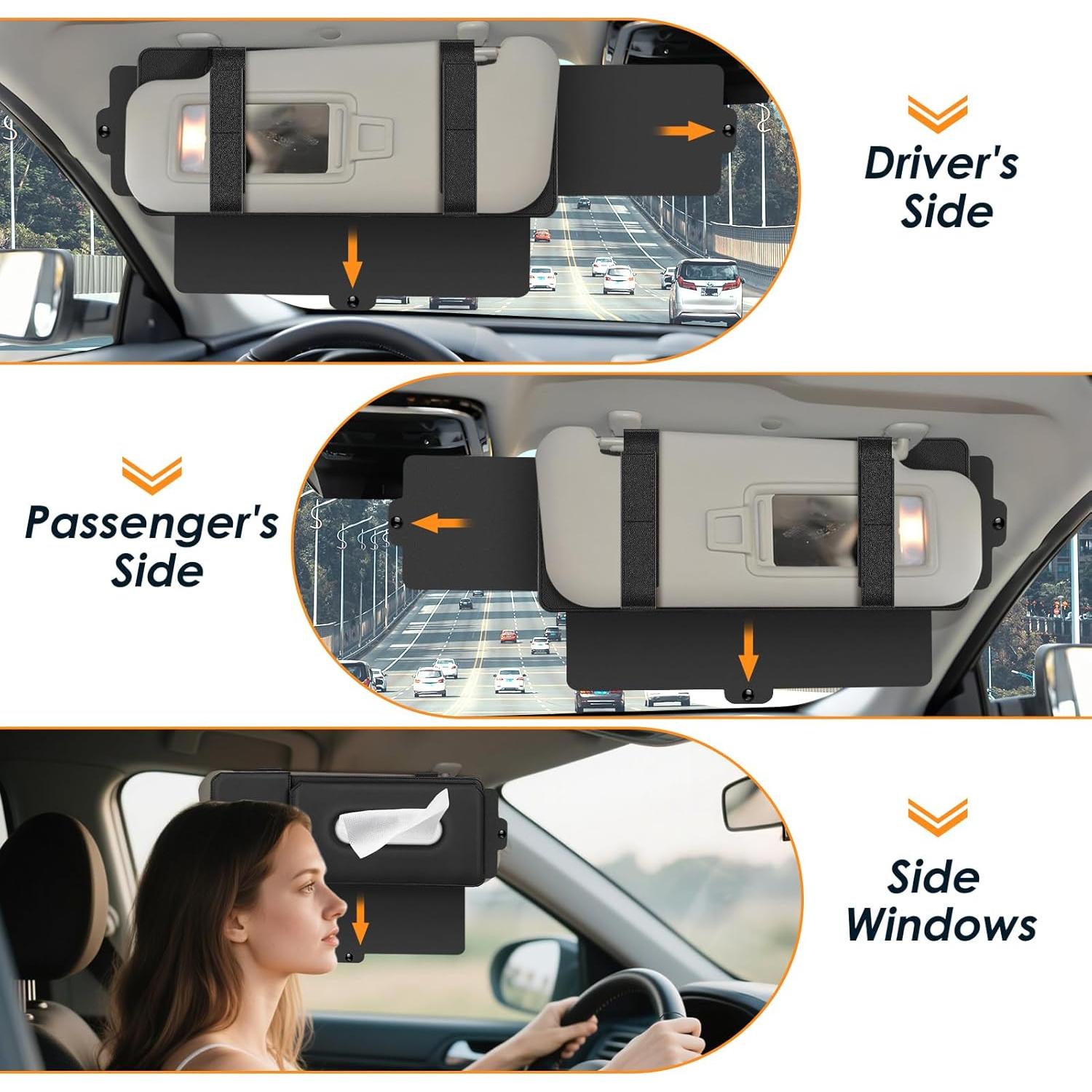 Soporte de Tejido para Auto PJLJY con Extensor de Visera Solar