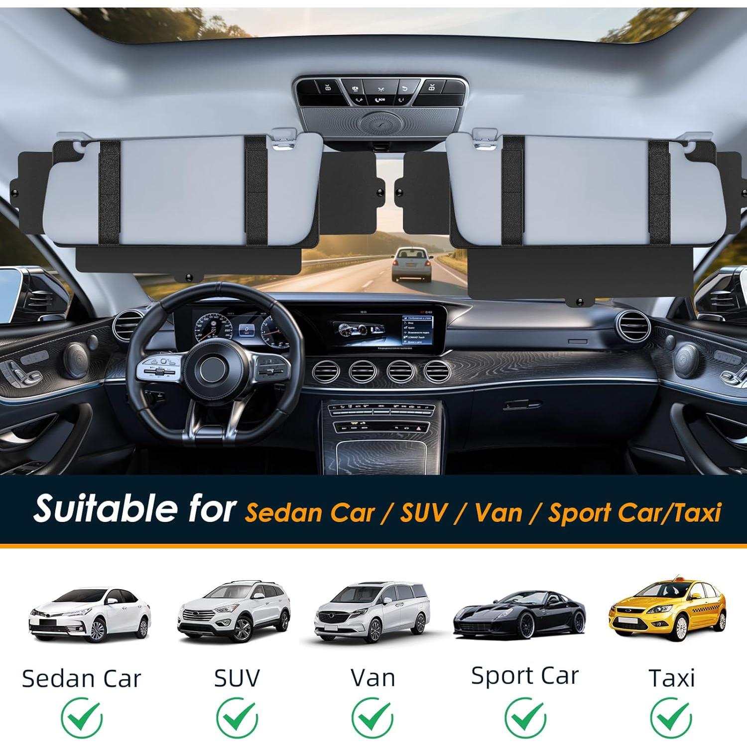 Soporte de Tejido para Auto PJLJY con Extensor de Visera Solar