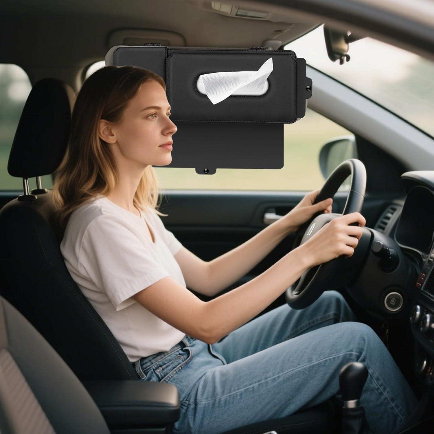 Soporte de Tejido para Auto PJLJY con Extensor de Visera Solar